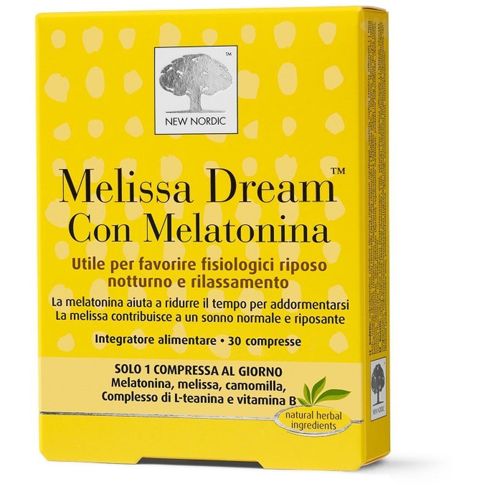 New Nordic Melissa Dream Con Melatonina 30 Compresse
