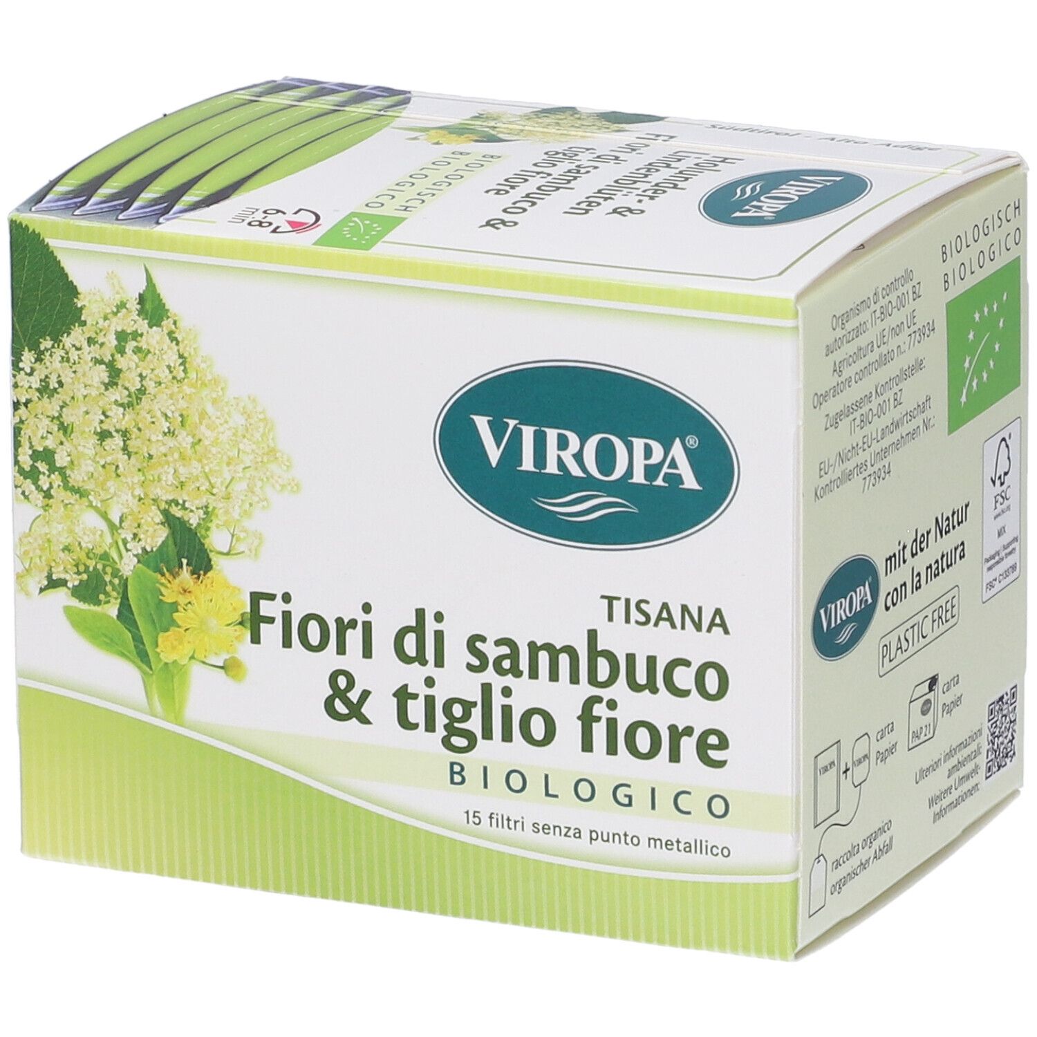 Tisana Fiori Di Sambuco & Tiglio Fiore Biologico Bustine