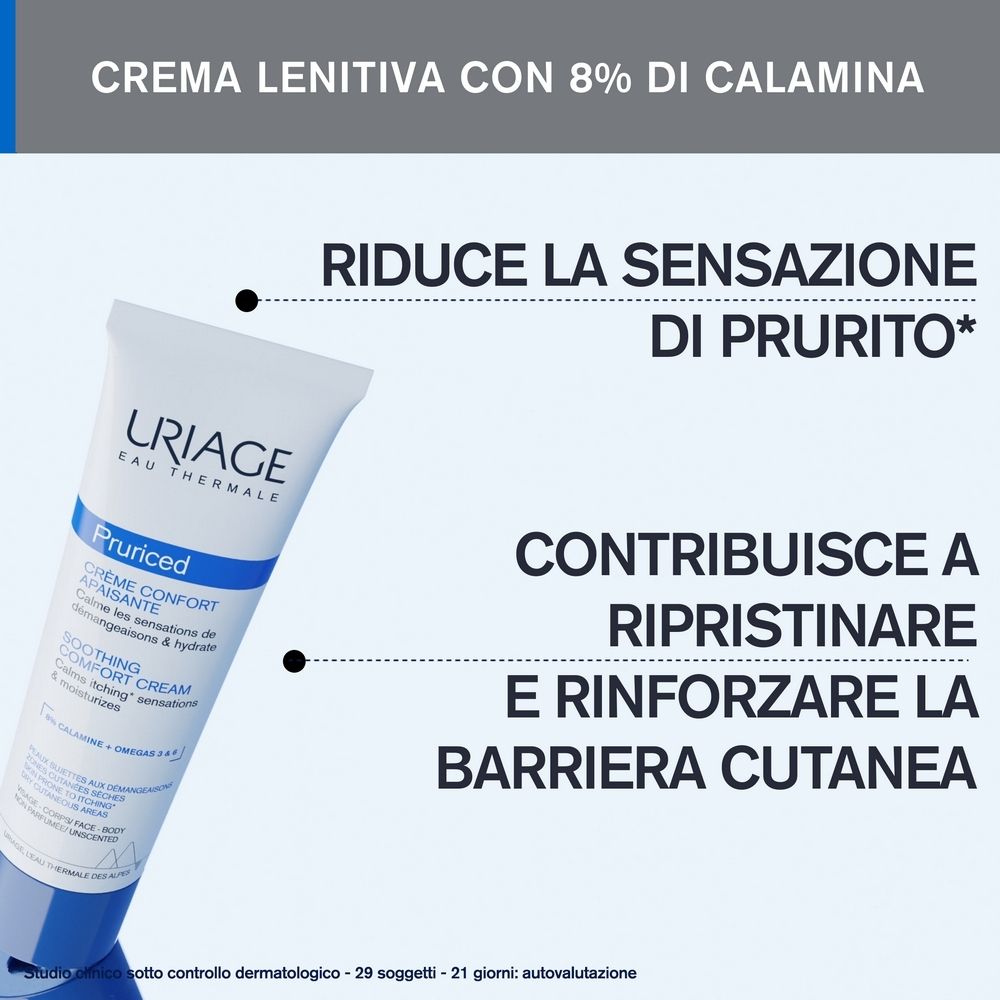 Immagine pubblicitaria del prodotto con testo e tubo del prodotto.