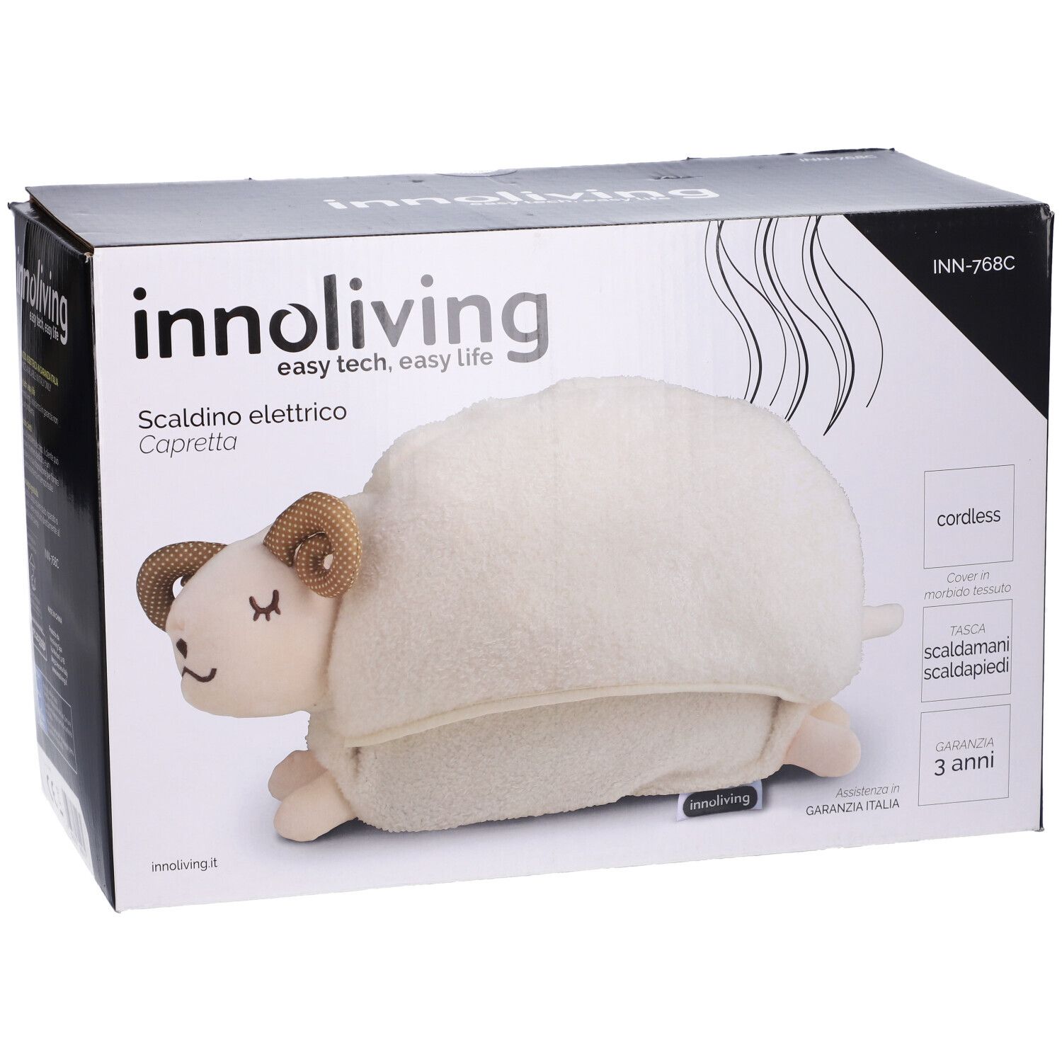 Innoliving Elektro-Wärmekissen "Gufo" in Eulenform, beige.