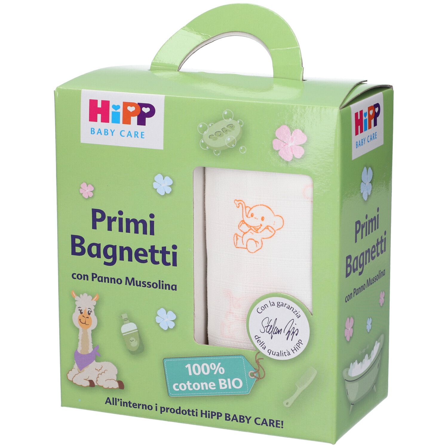 Hipp Italia Hipp Cofanetto Mussolina Per Pelle Delicata Bagno 350Ml + Shampoo 200Ml + Panno Mussolina - Immagine 6
