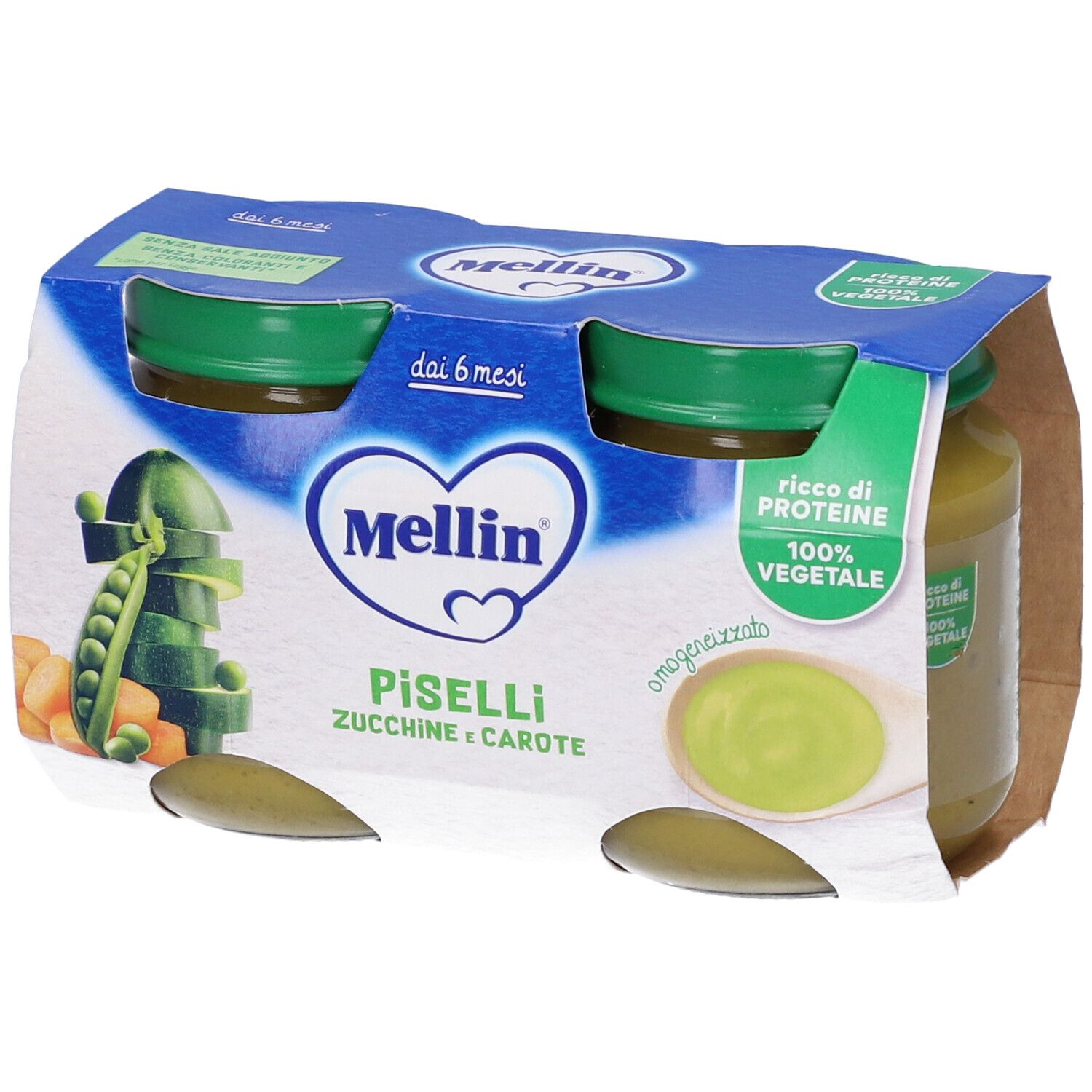 Mellin Omogenizzato Piselli Zucchine e Carote