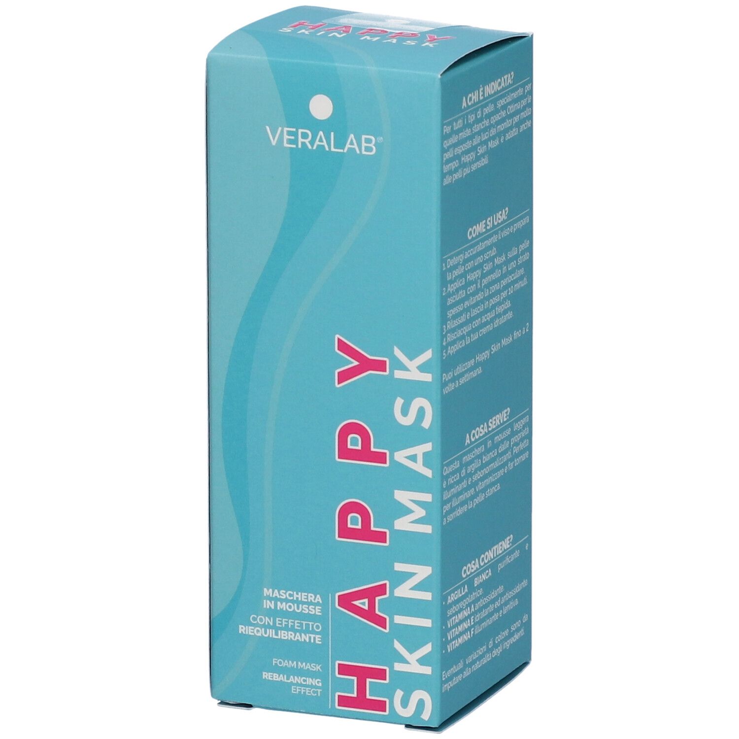 VERALAB Happy Skin Mask - Mousse Viso Illuminante, Riequilibrante E Uniformante 50 ml - Immagine 4