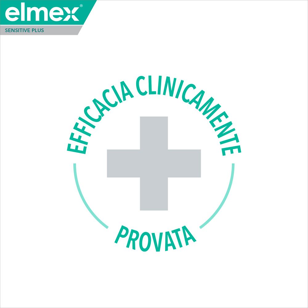 Simbolo con testo: Efficacia clinicamente provata. Croce in un cerchio.