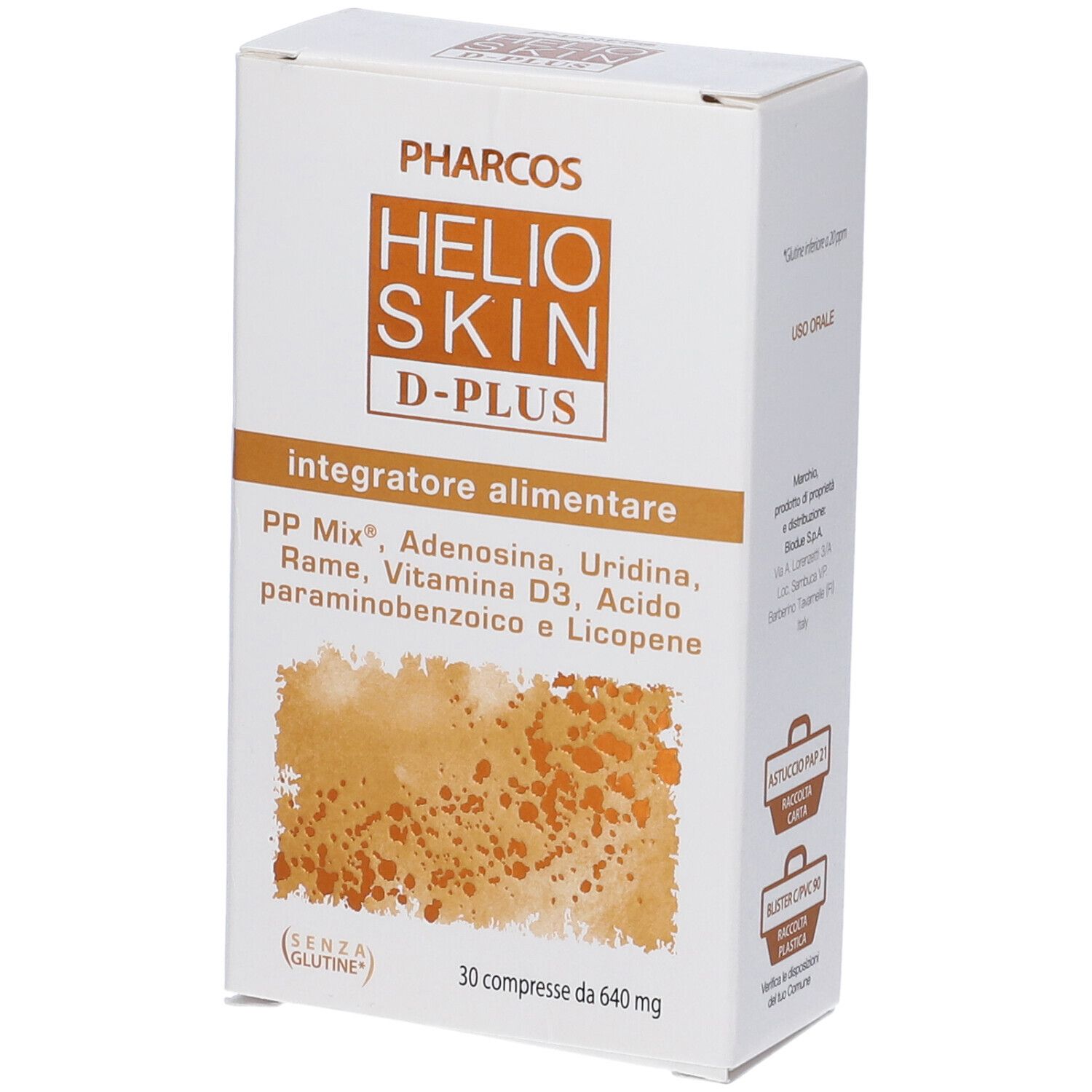 Pharcos Biodue Helioskin D-Plus Integratore Solare Per Protezione Pelle 30 Compresse - Immagine 8