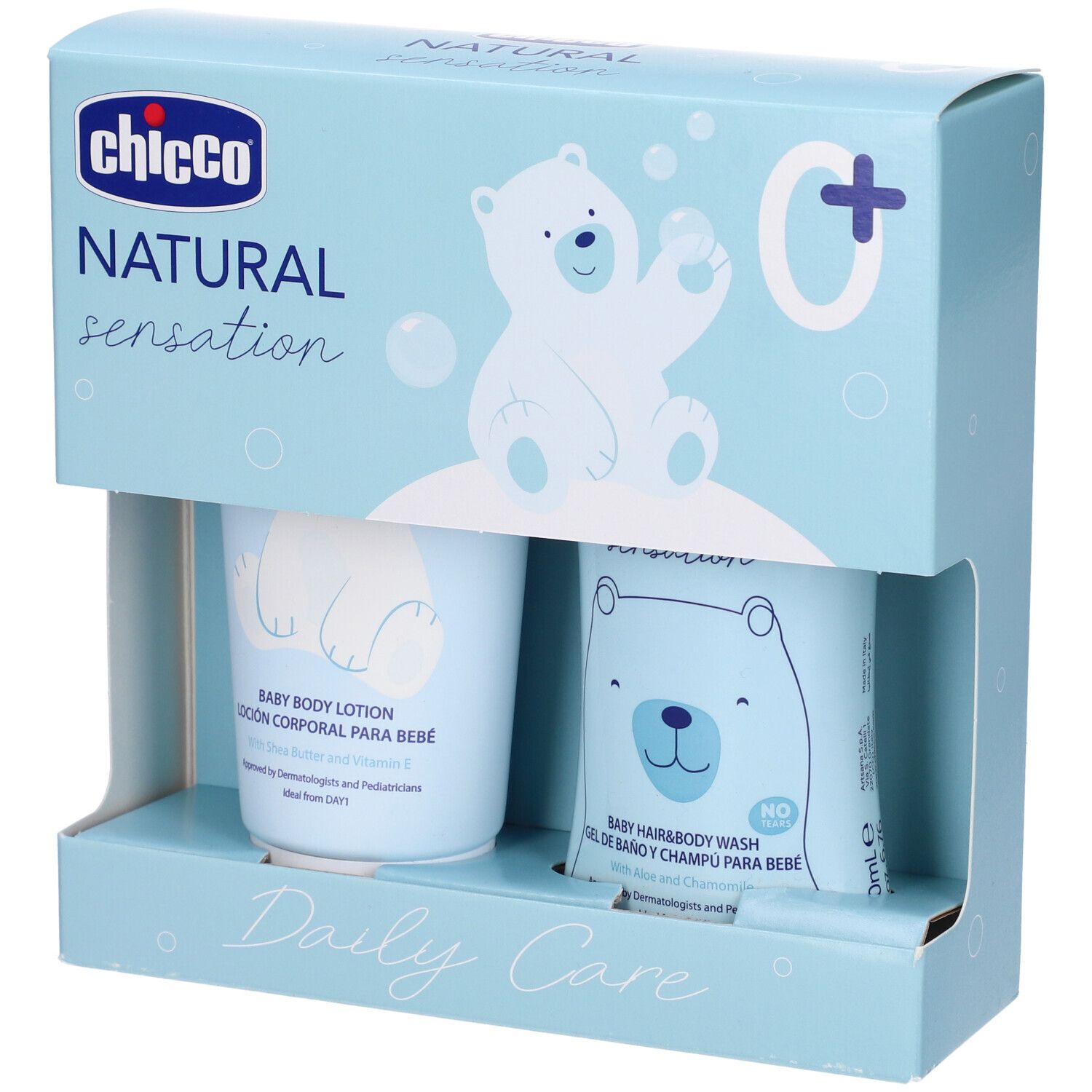 Image of Chicco Natural Sensation Baby Crema Corpo + Detergente Corpo e Capelli