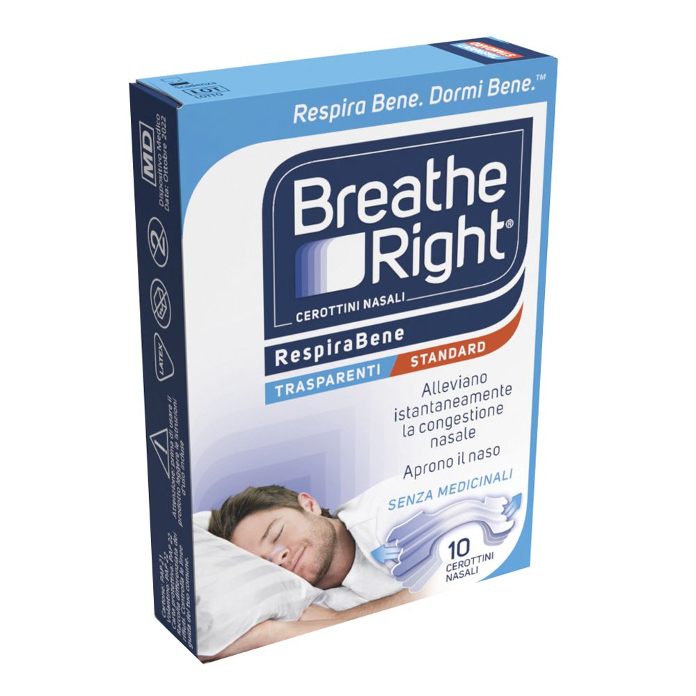 Cerotti Nasali Breathe Right Trasparenti 10 Pezzi St