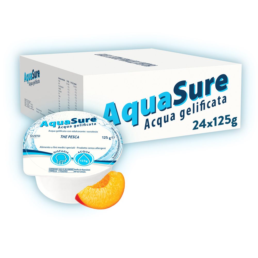AquaSure Acqua Gelificata gusto Pesca 24x125 g