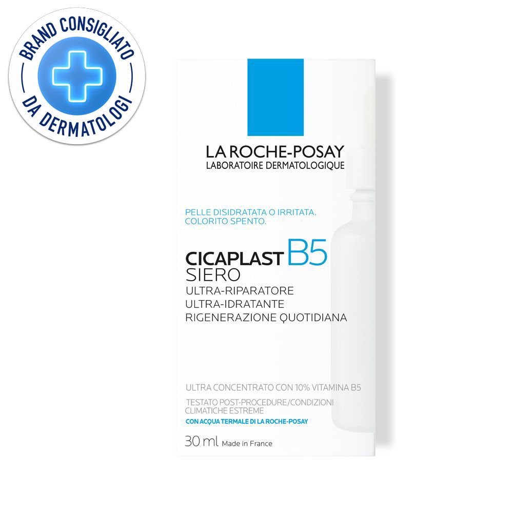 Confezione bianca con logo La Roche-Posay e nome del prodotto. Sigillo 'Brand Consigliato da Dermatologi'.