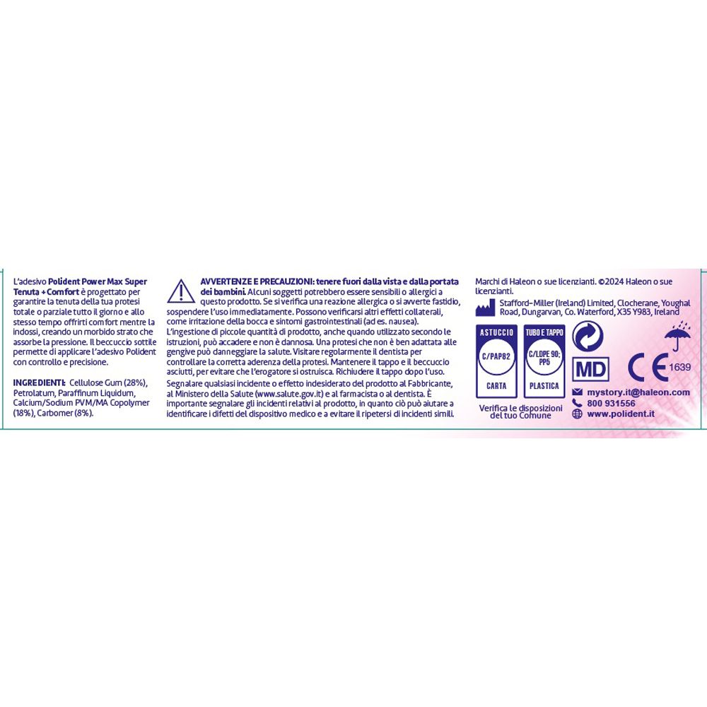 Polident Power Max Comfort Haftcreme für Prothesen, 70g.