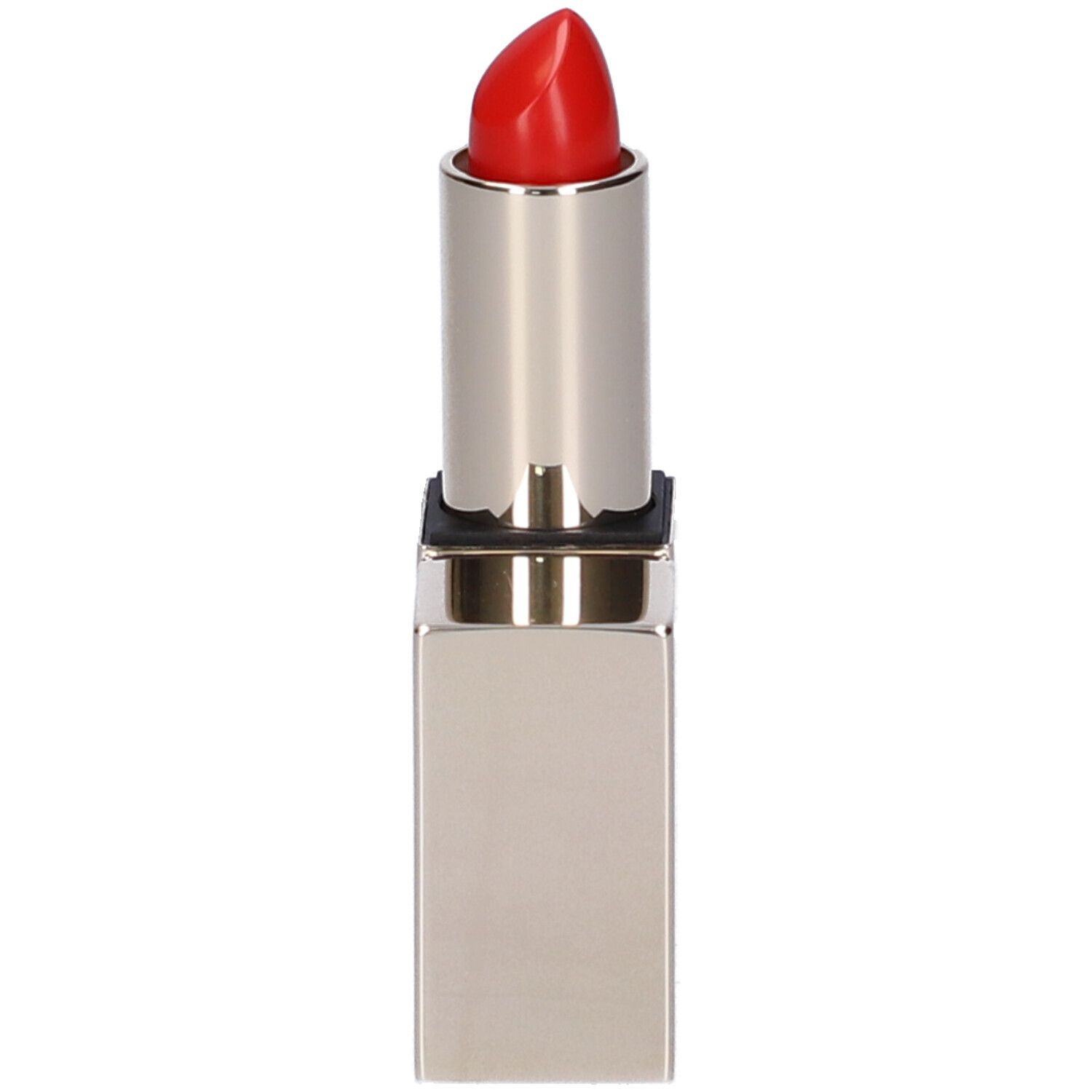 Rossetto rosso in astuccio argentato. Scritta: Double Filler, 12 Acidi Ialuronici.