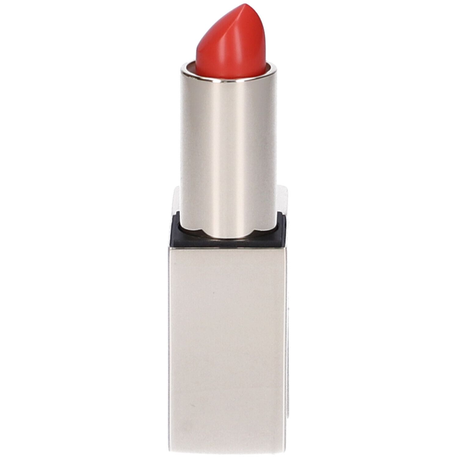 Rossetto Labo Fillerina, astuccio argento, rossetto rosso. Testo: Double Filler, 12 Acidi Ialuronici.