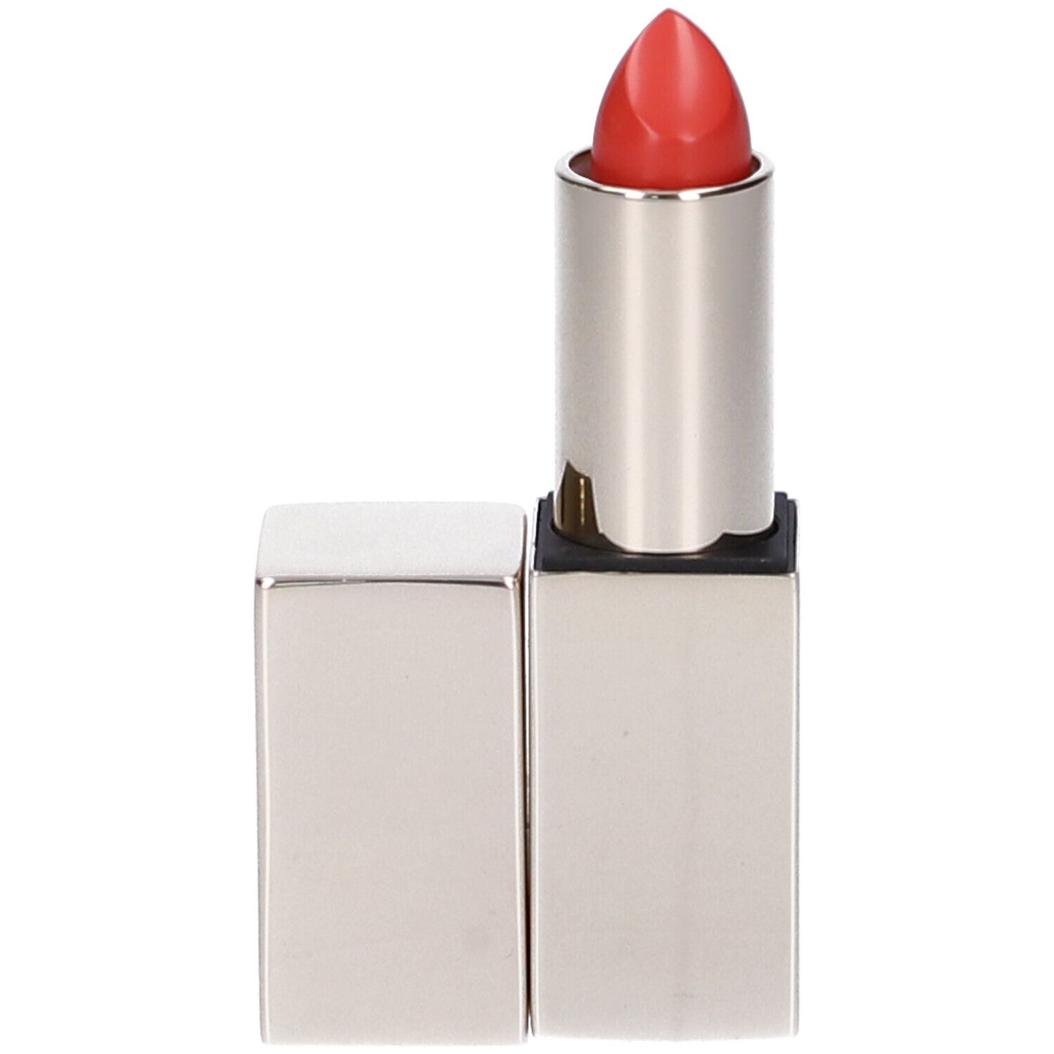 Rossetto Labo Fillerina, astuccio argento, rossetto rosso. Testo: Double Filler, 12 Acidi Ialuronici.