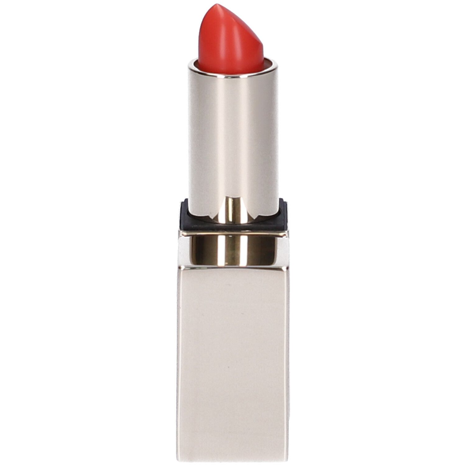 Rossetto Labo Fillerina, astuccio argento, rossetto rosso. Testo: Double Filler, 12 Acidi Ialuronici.