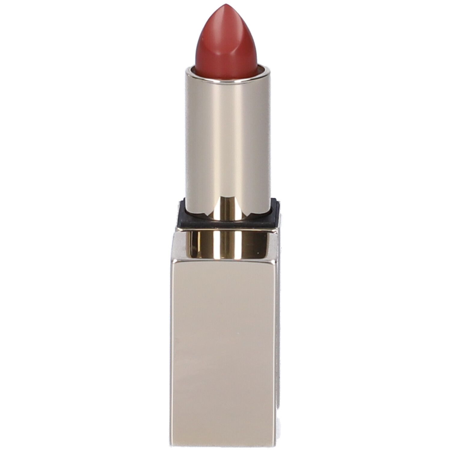 Rossetto color argento, aperto. Rossetto rosso.