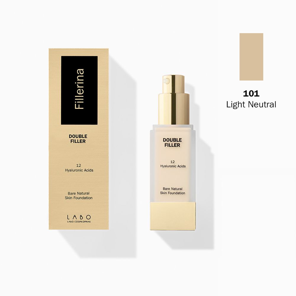 Double Filler 12 Hyaluronic Acids Bare Natural Skin Fondotinta Colore 101 Light Neutral - risparmia il 20% con il codice: SWISSE20