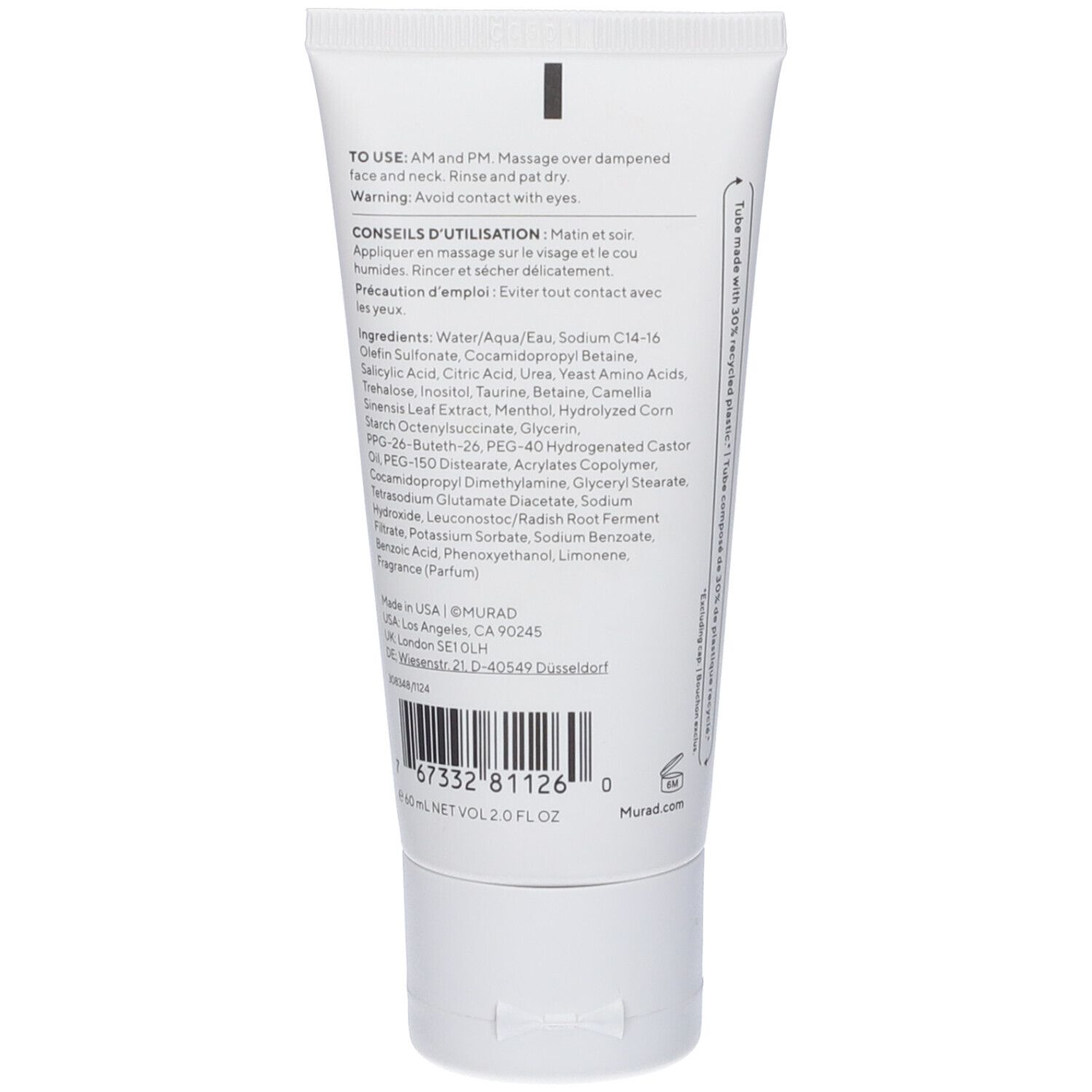 Murad Detergente Viso Purificante Travel Size 60 ml