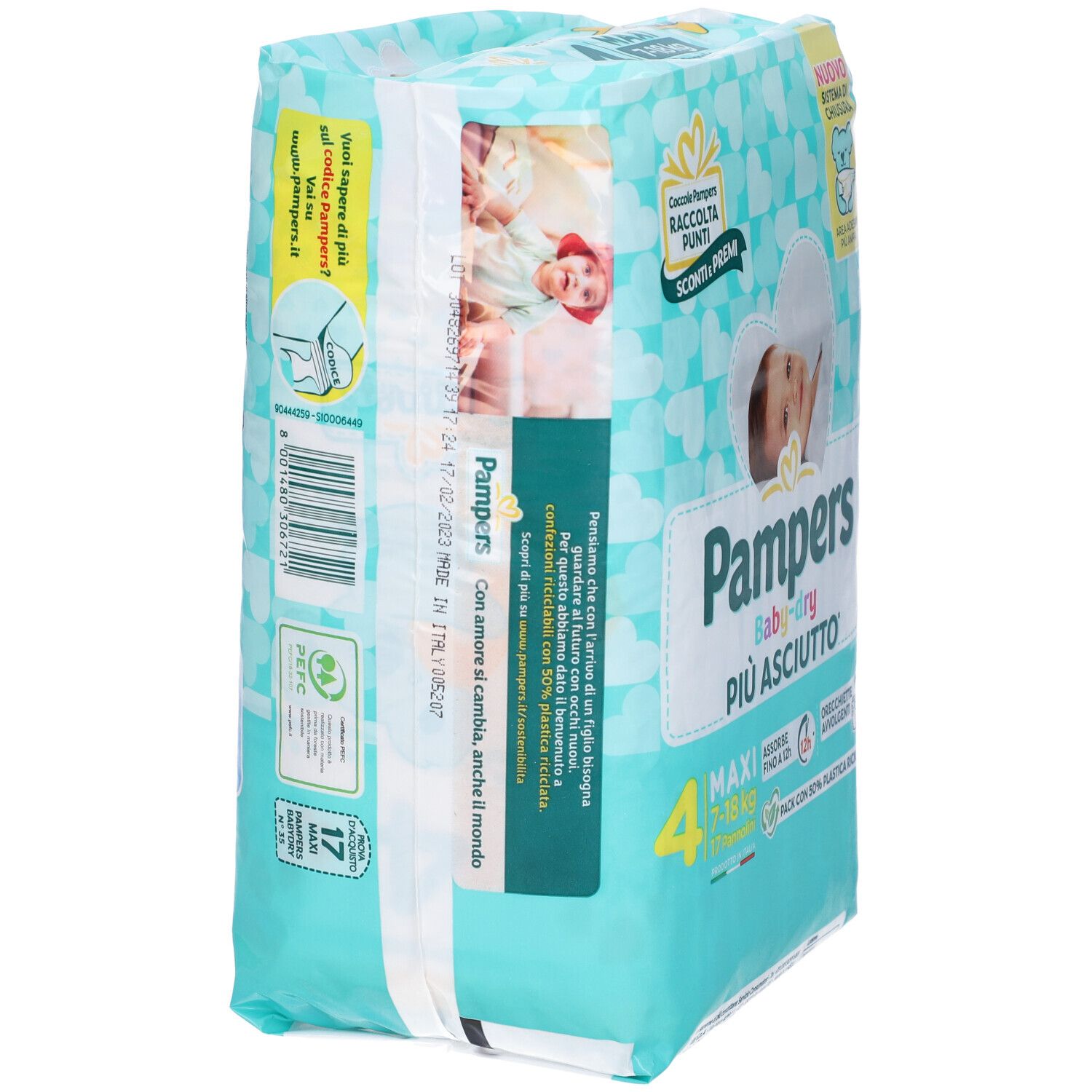 Pampers Baby Dry Windel Downcount Maxi 17 Stück Pampers