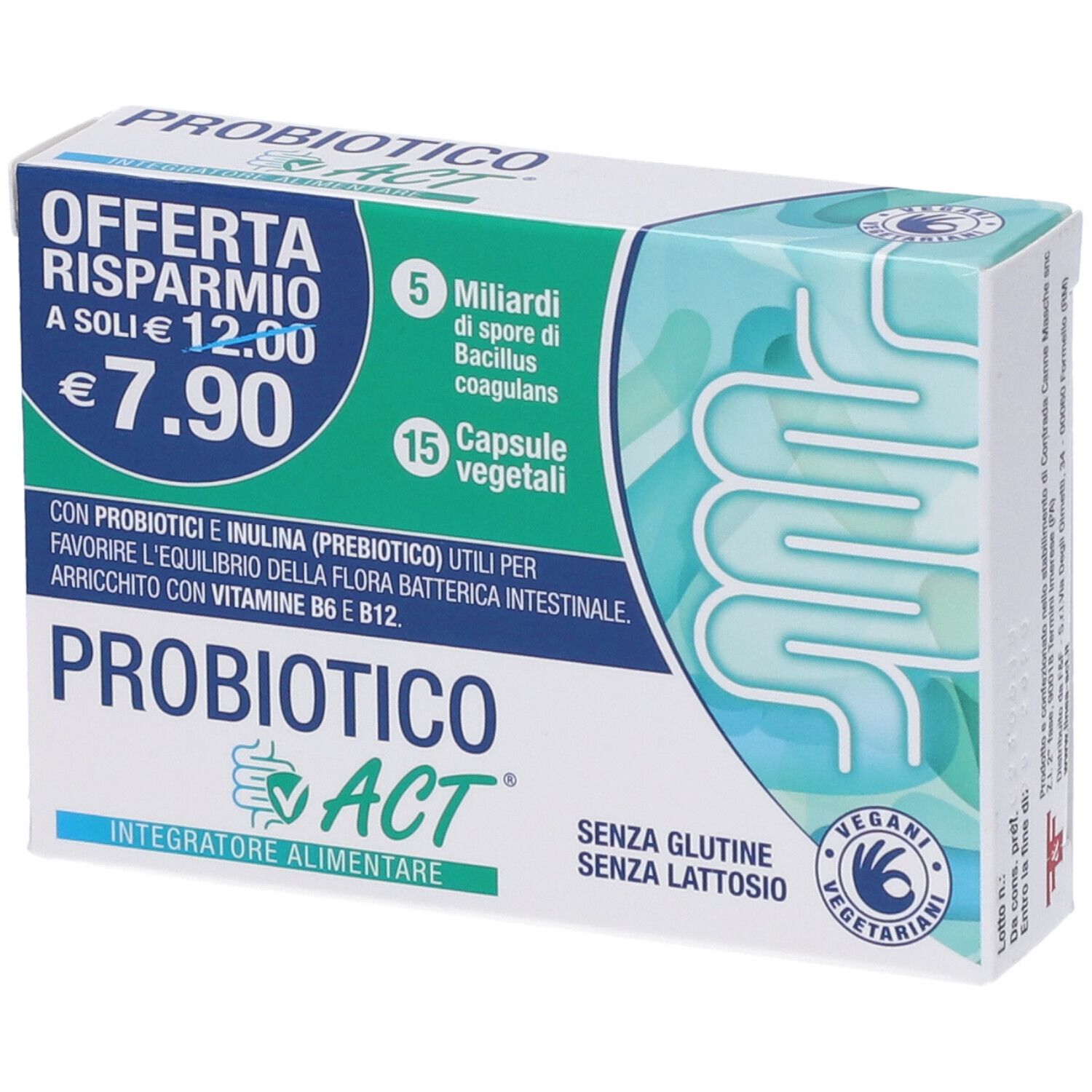 Probiotico ACT 15Cps Vegetali 6,75 g Kapseln