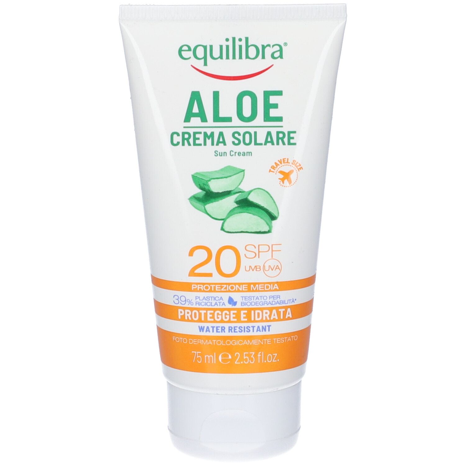 Equilibra Equilibra® Aloe Crema Solare Spf 20 Minitaglia - Risparmia Il 10% Con Codice: Equilibra1026 75 Ml Solare