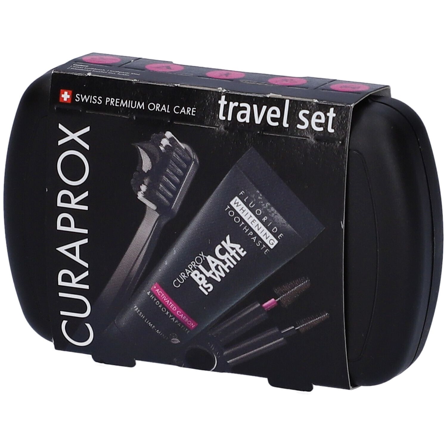 CURAPROX Travel set Black Is White