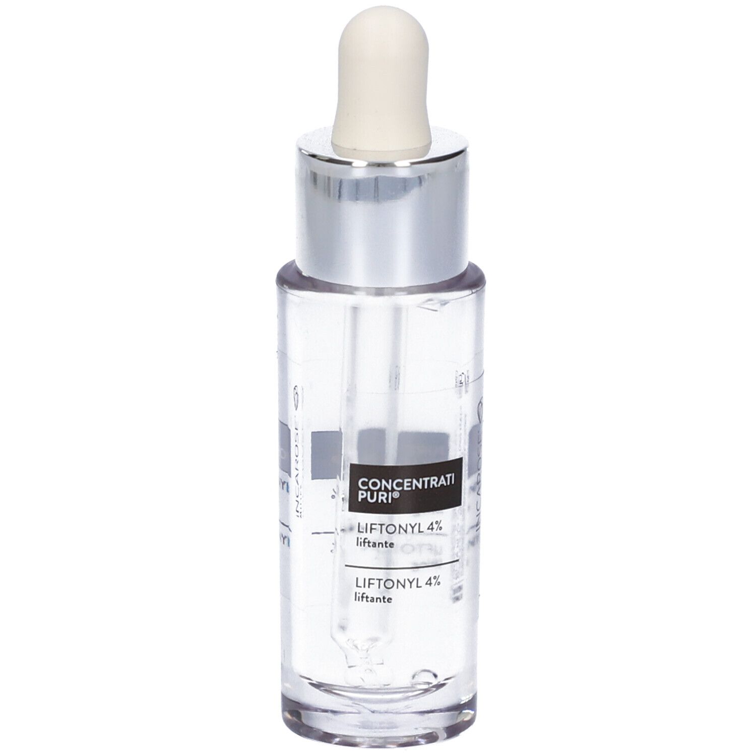 Glasflasche mit Pipette, enthält klares Lifting-Konzentrat.