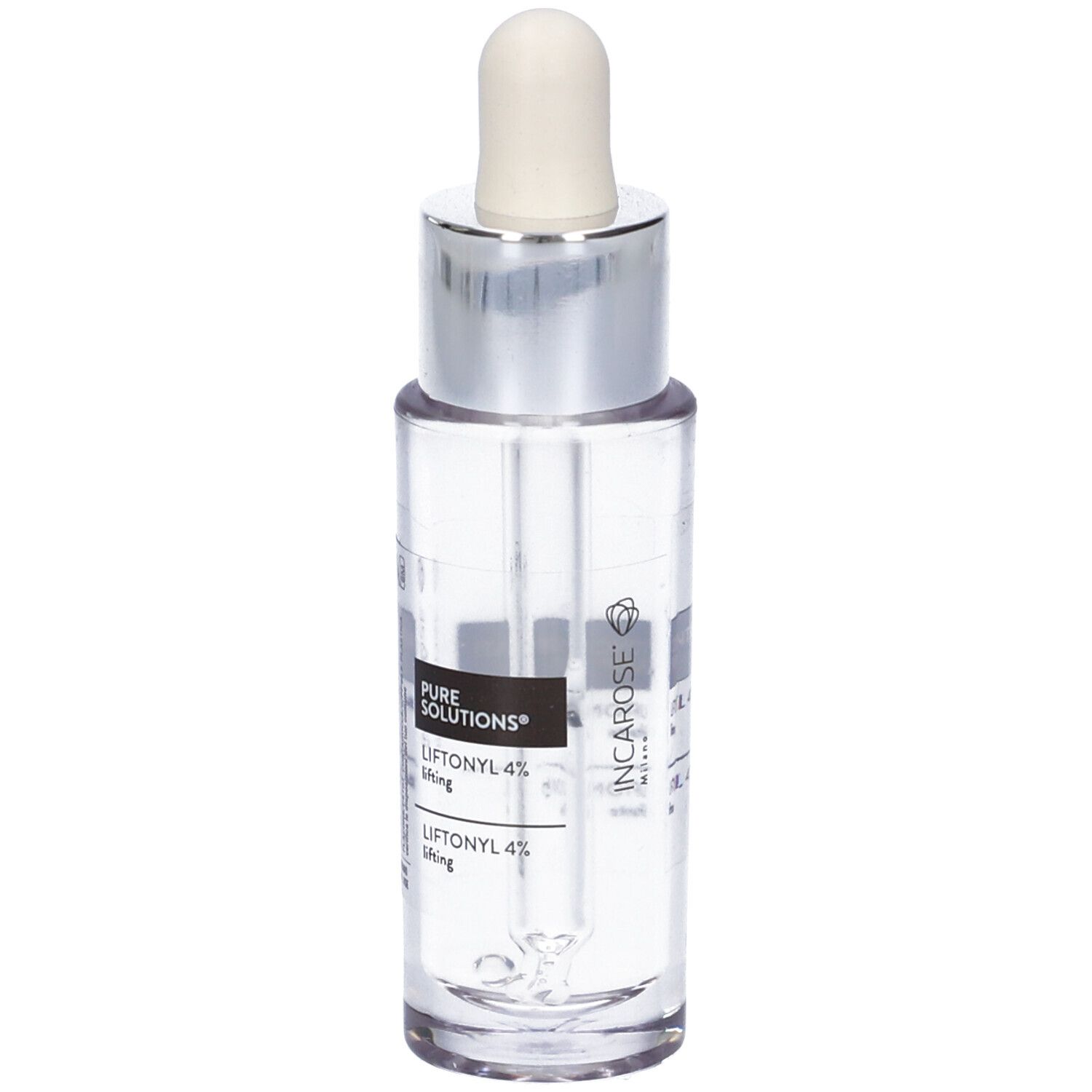 Glasflasche mit Pipette, enthält klares Lifting-Konzentrat.