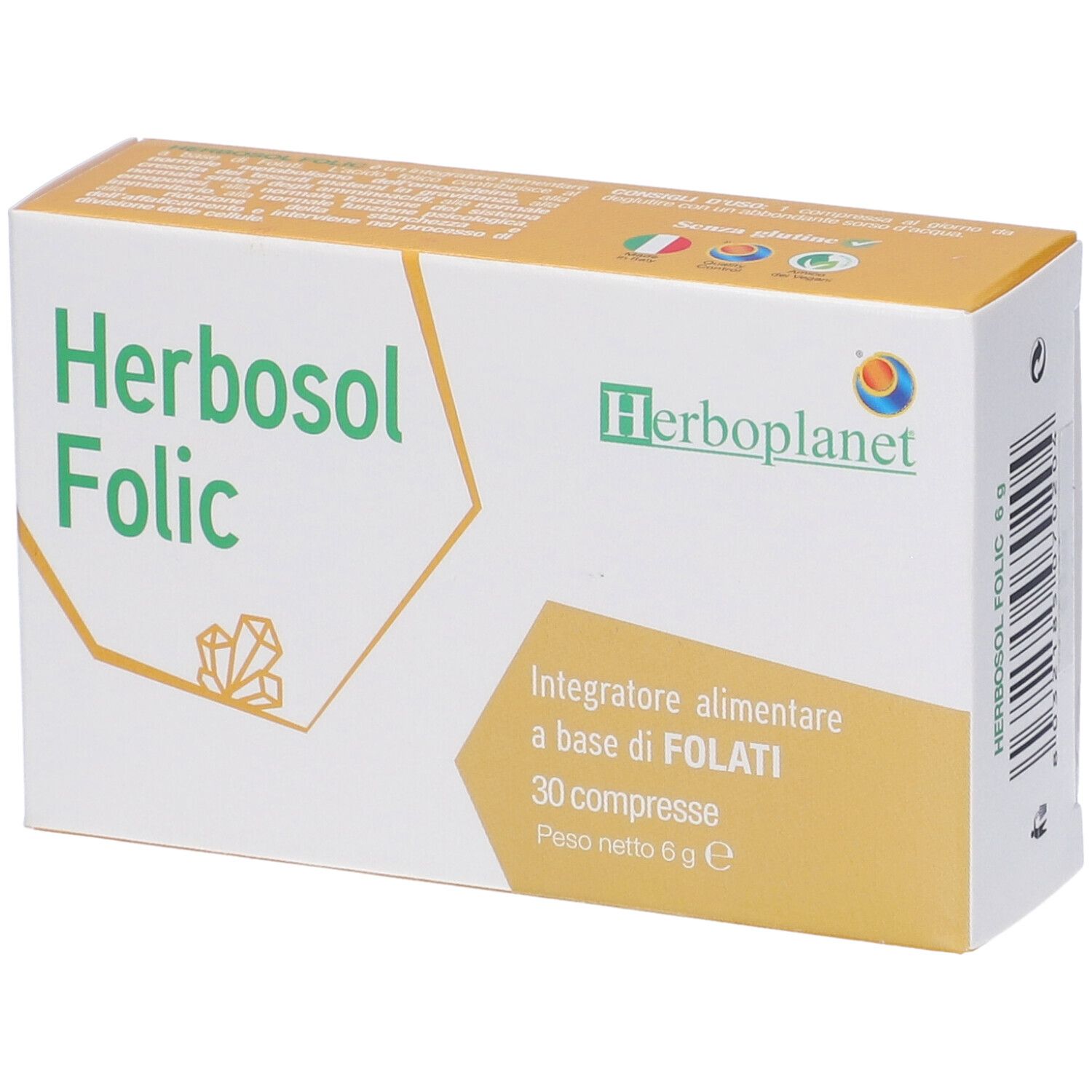 Herboplanet Herbosol Folic Integratore Gravidanza 30 Compresse - Immagine 9