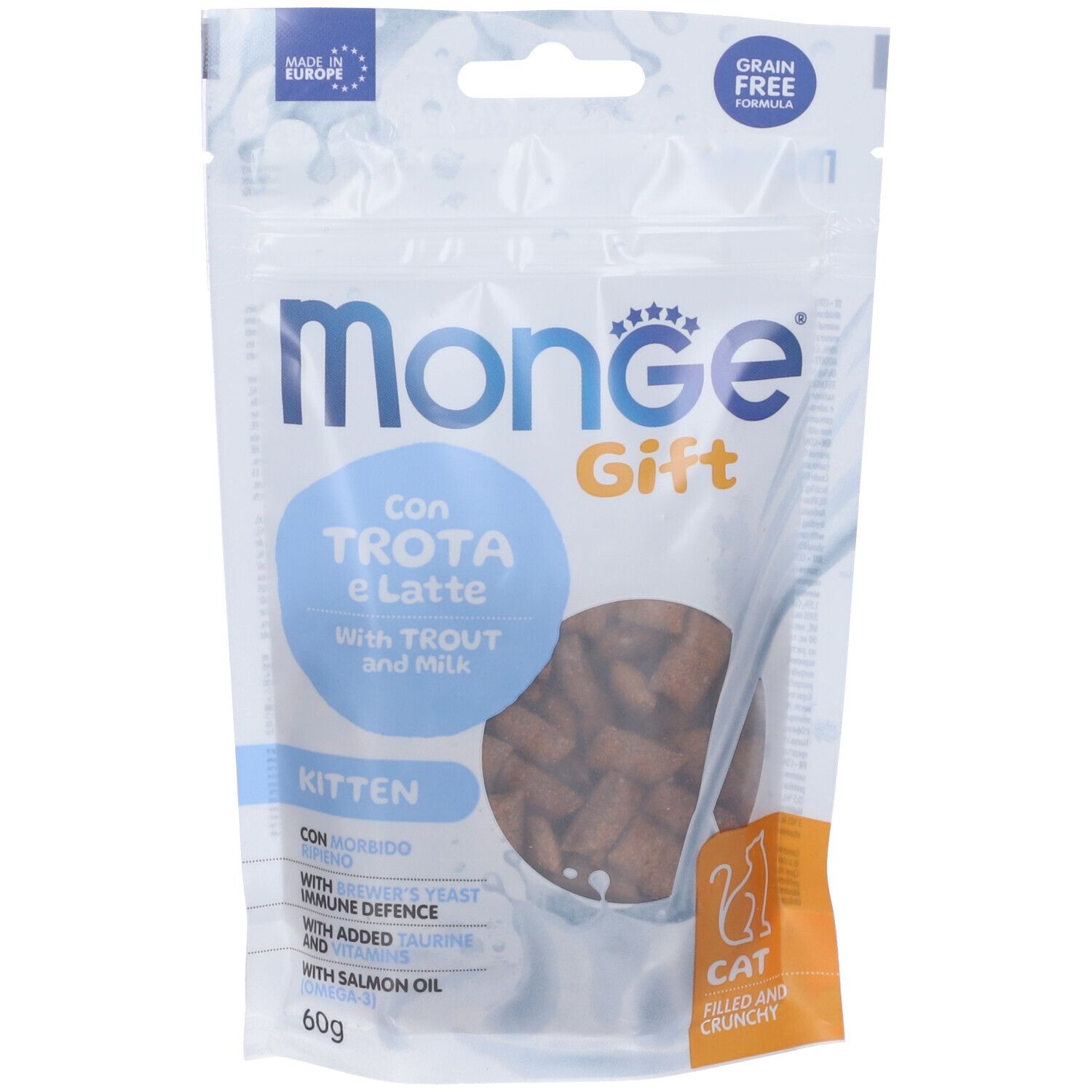 Monge Cat Filled And Crunchy Gift Gattino Con Trota E Latte