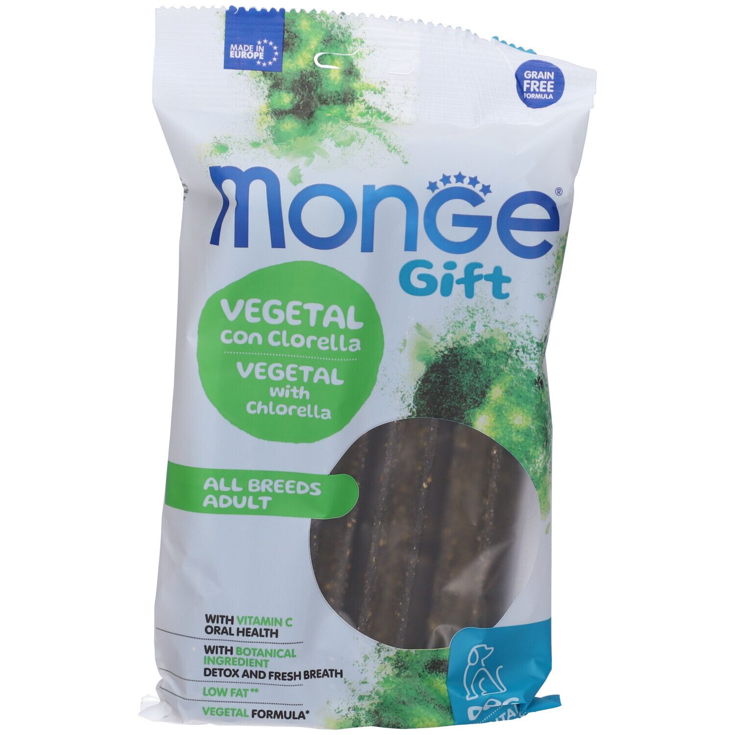Monge Dog Dental Sponges Gift Allbreeds Vegetal Con Clorella E Menta