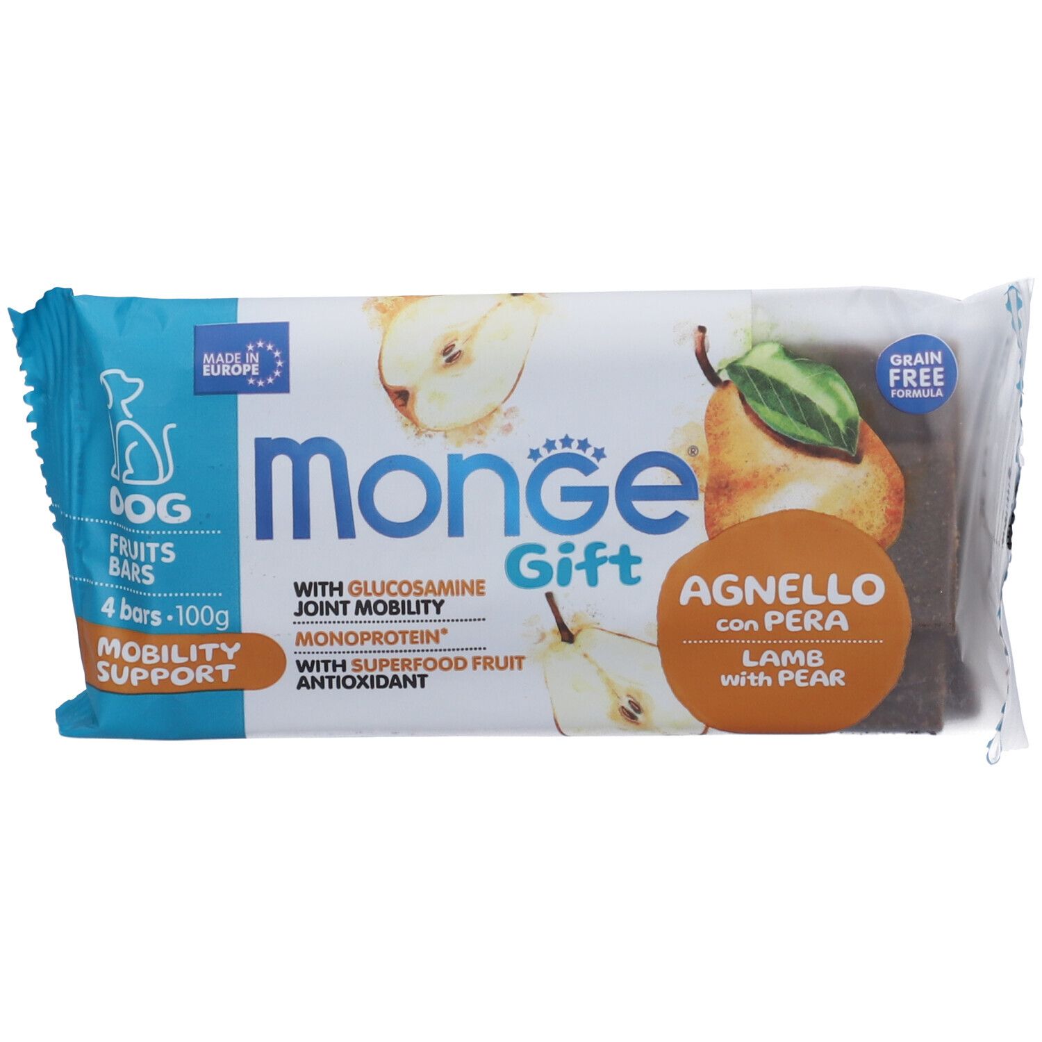 Monge Dog Fruit Bars Mobility Support Agnello con Pera