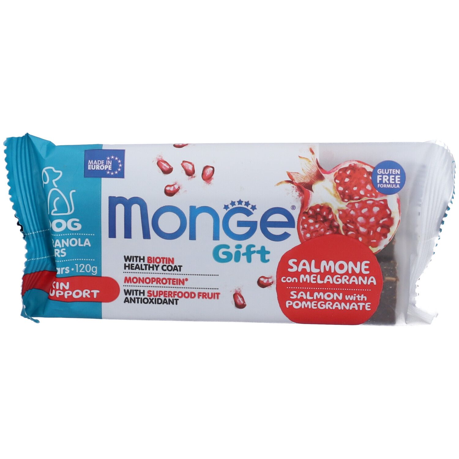 Monge Dog Granola Bars Skin Support Salmone con Melagrana
