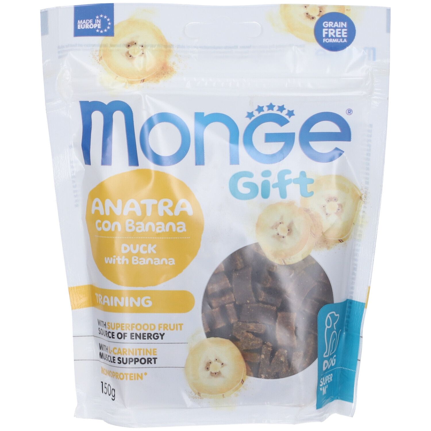 Monge Dog Super M Gift Training Anatra Con Banana Cani Adulti