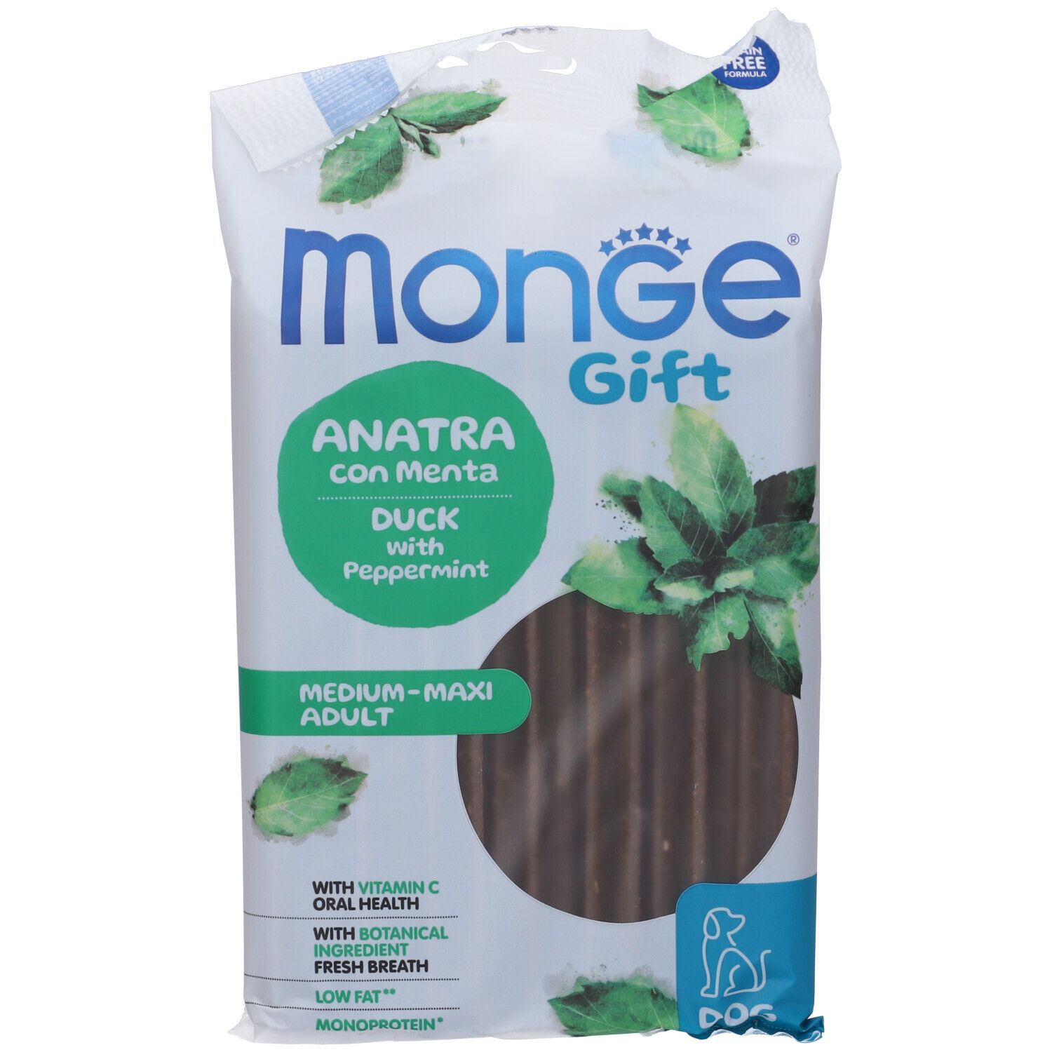 Monge Dog Dental Sticks Gift Medium Maxi Anatra Con Menta