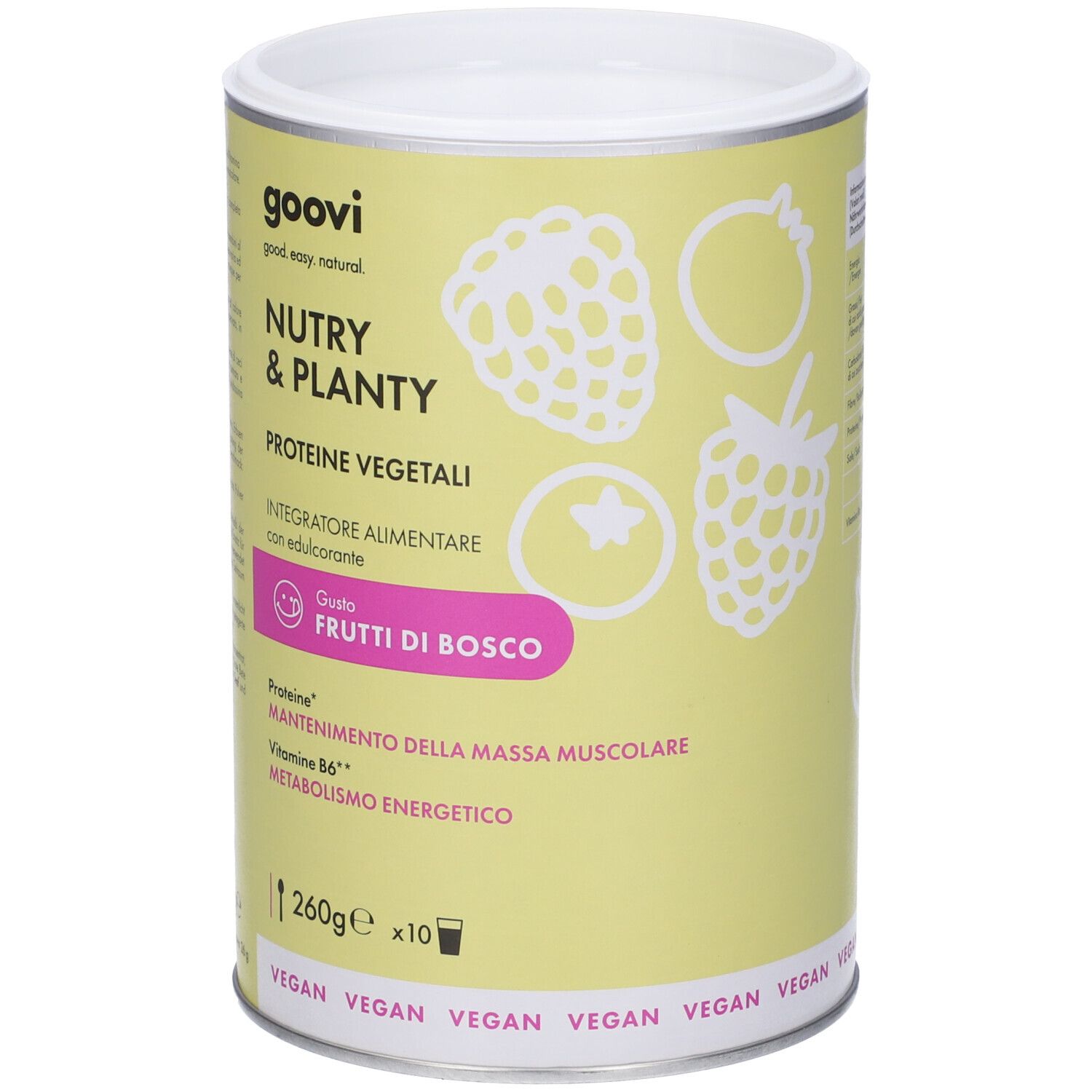 Goovi Nutry & Planty Proteine Vegetali Gusto Frutti di Bosco - risparmia il 15% con il codice: GOOVI15