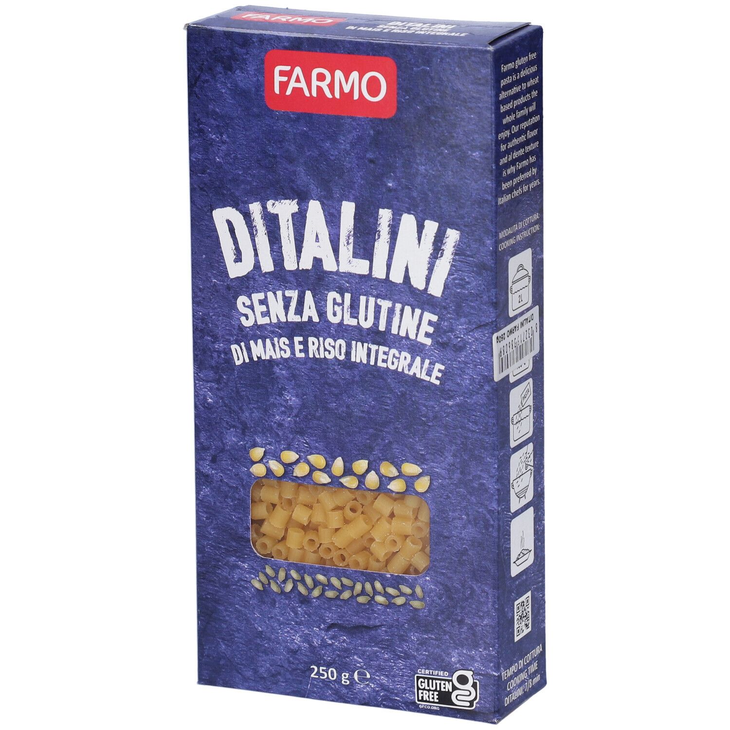 Farmo Ditalini di Mais e Riso Integrale Senza Glutine