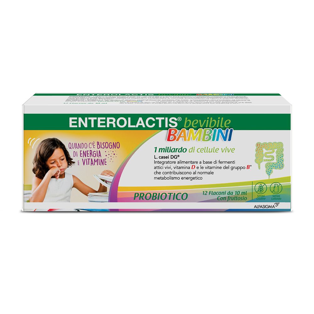 Enterolactis Bevibile Bambini Flaconi di Fermenti Lattici e Probiotici