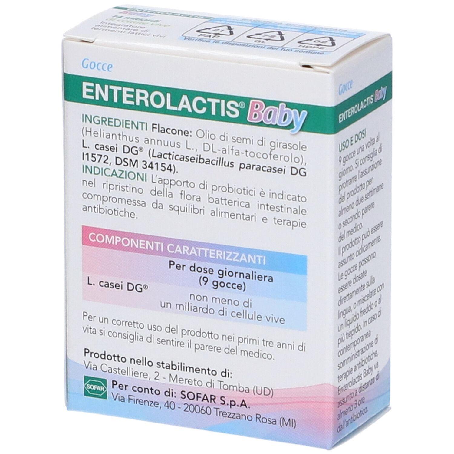Confezione del prodotto con testo. Contiene informazioni sugli ingredienti e l'uso.