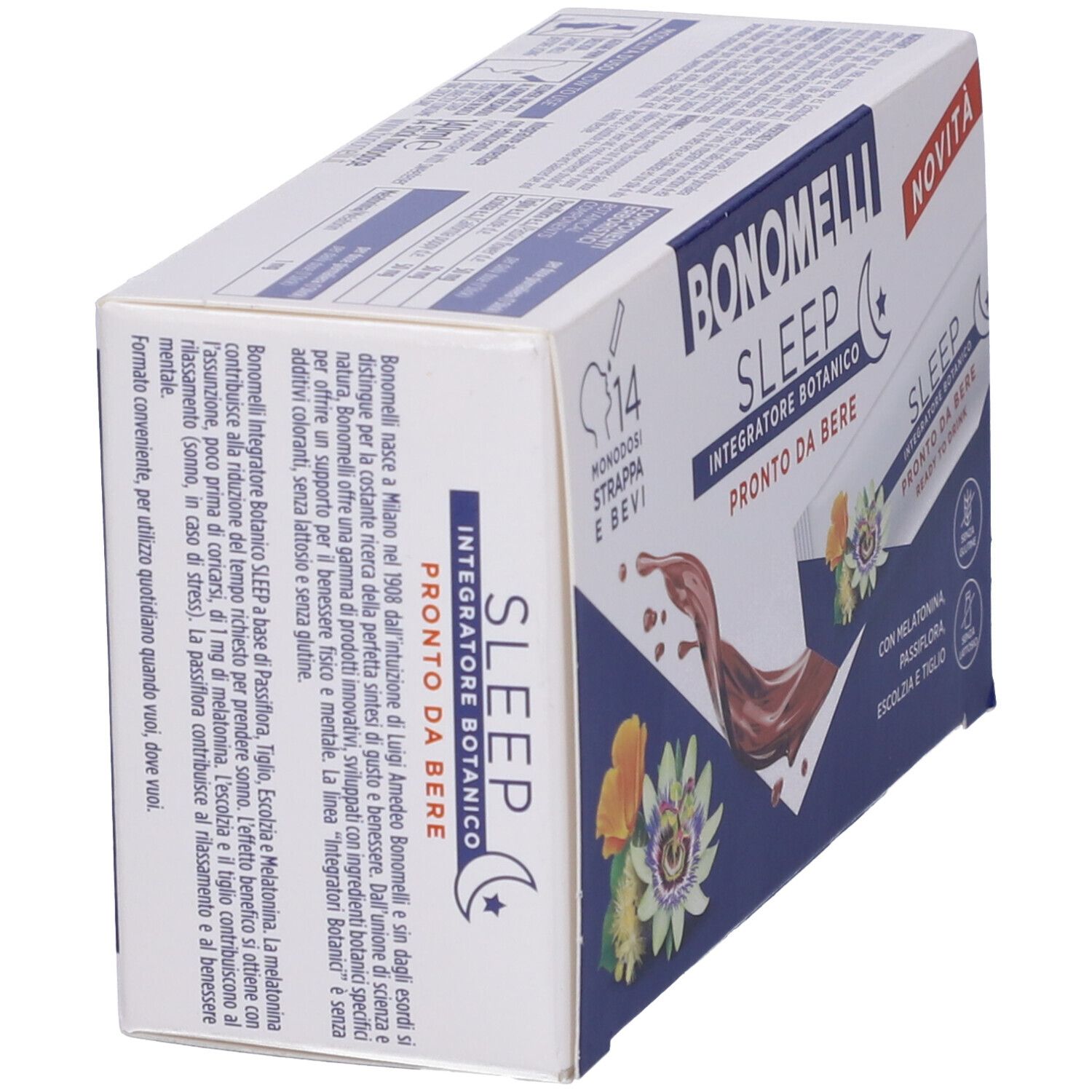 Bonomelli Digestive, 14 bustine, integratore botanico pronto da bere.