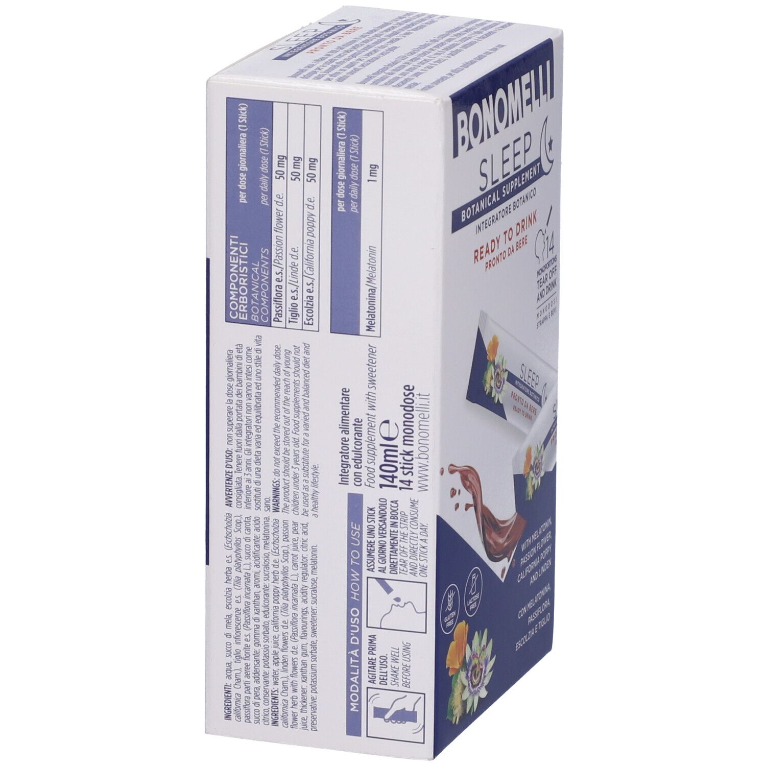 Bonomelli Immunity, 14 bustine, integratore botanico pronto da bere.