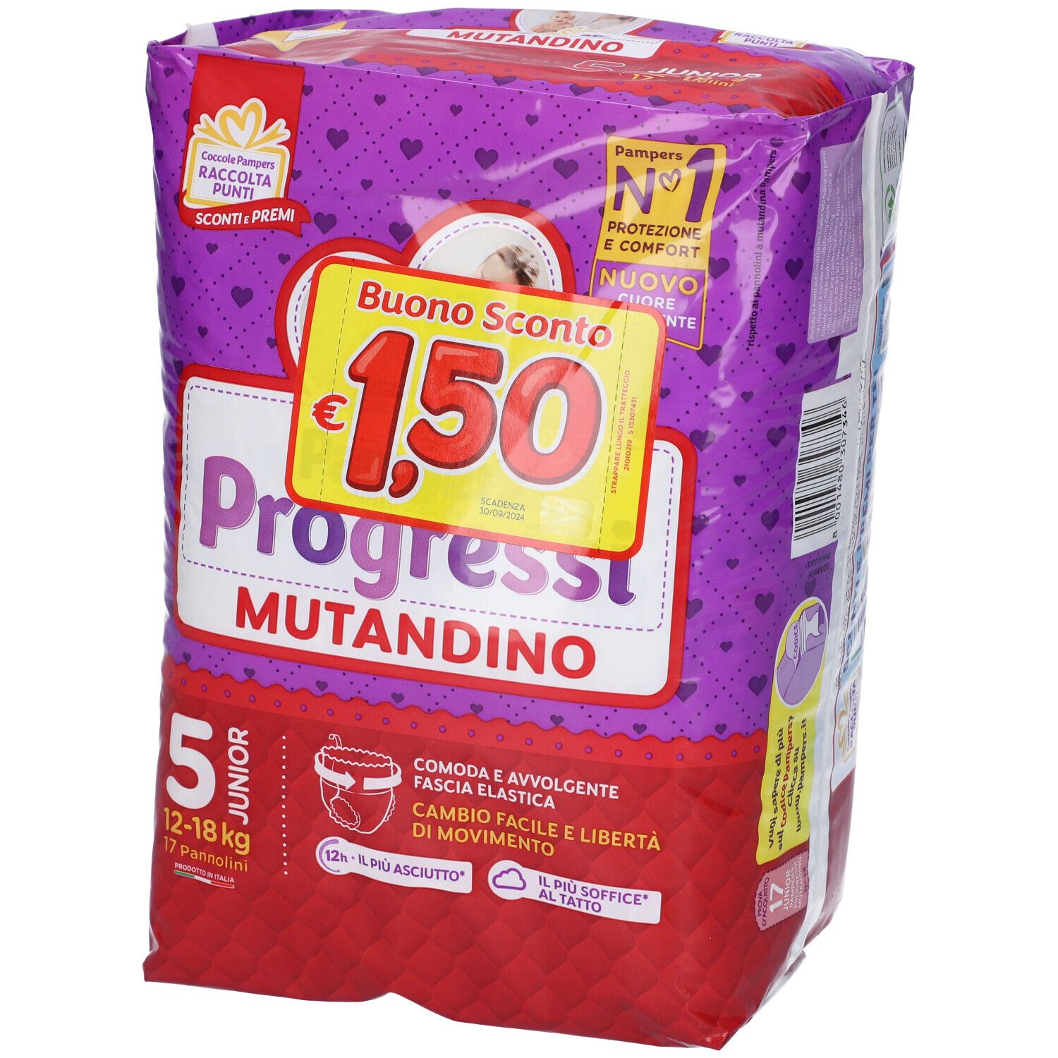 Pampers Progressi Mutandino 5 Junior 12-18 kg