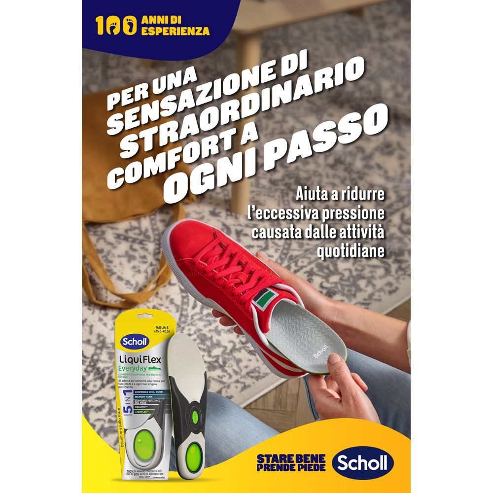 Scholl Liquiflex Everyday Per Comfort Quotidiano 1 Plantare Taglia S - Immagine 5