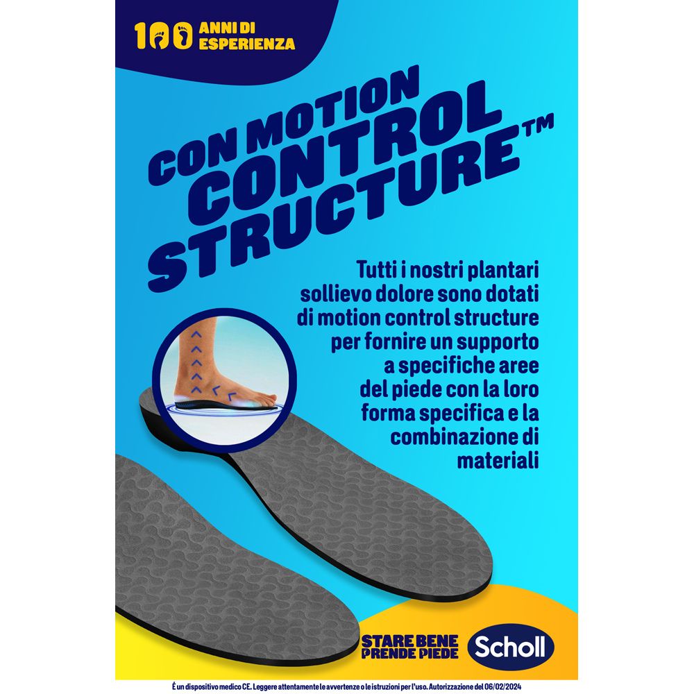 Solette con testo: Con Motion Control Structure. Marchio Scholl.