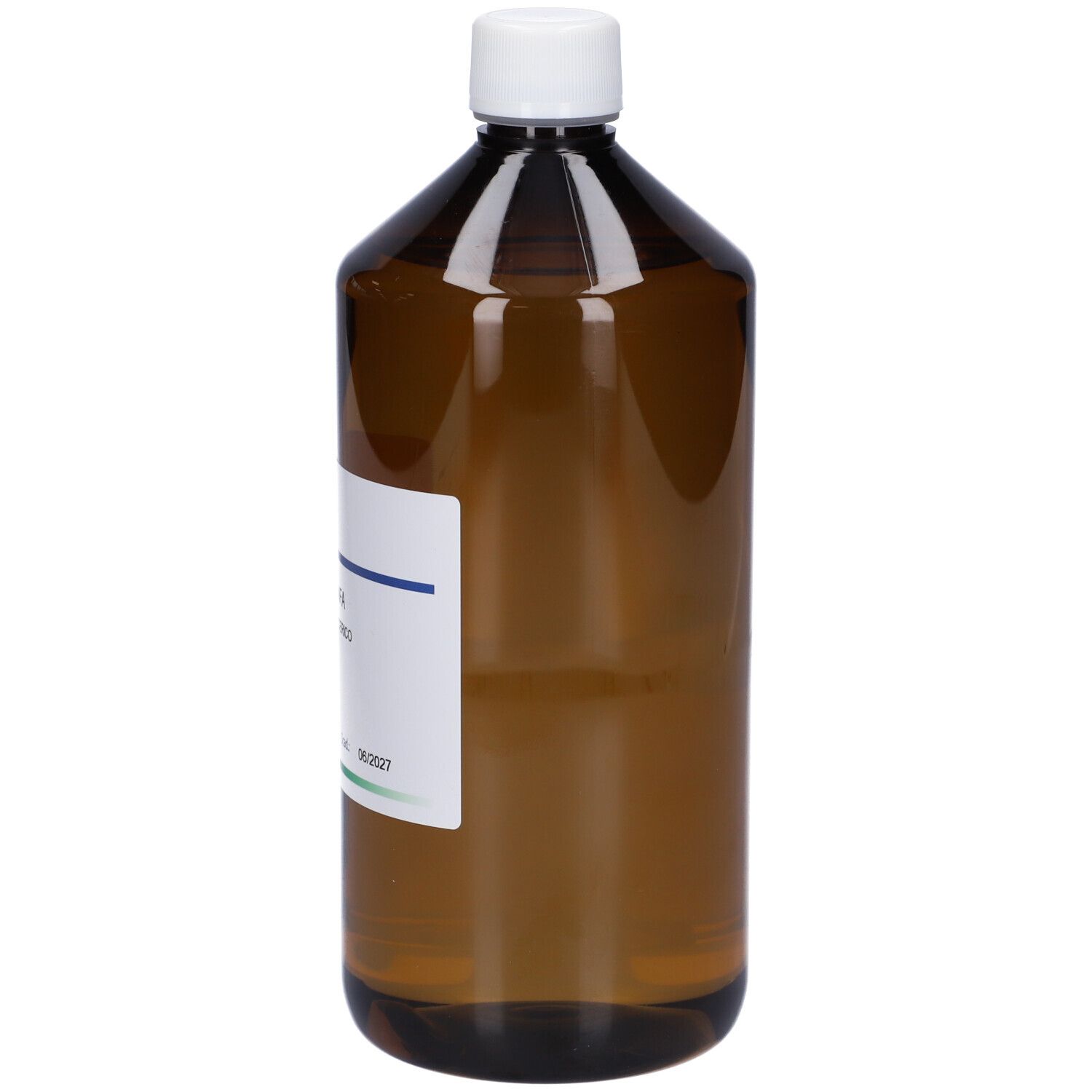 Bottiglia marrone con tappo bianco. Etichetta con informazioni sul prodotto: HERING, Betula Linfa Macerato Glicerico.