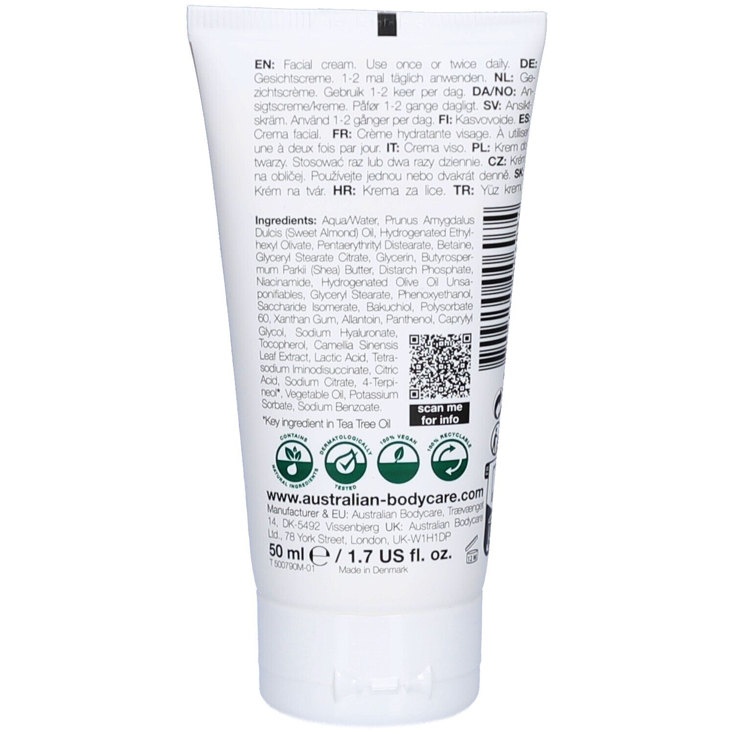 Australian Bodycare® Anti-Pickel-Gesichtscreme mit Teebaumöl gegen unreine Haut