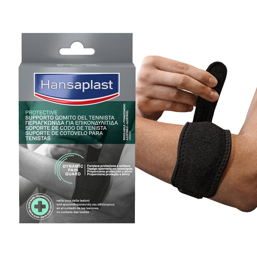 Hansaplast Sport Supporto Gomito del Tennista, Tutore epicondilite gomito protettivo, 1 pezzo