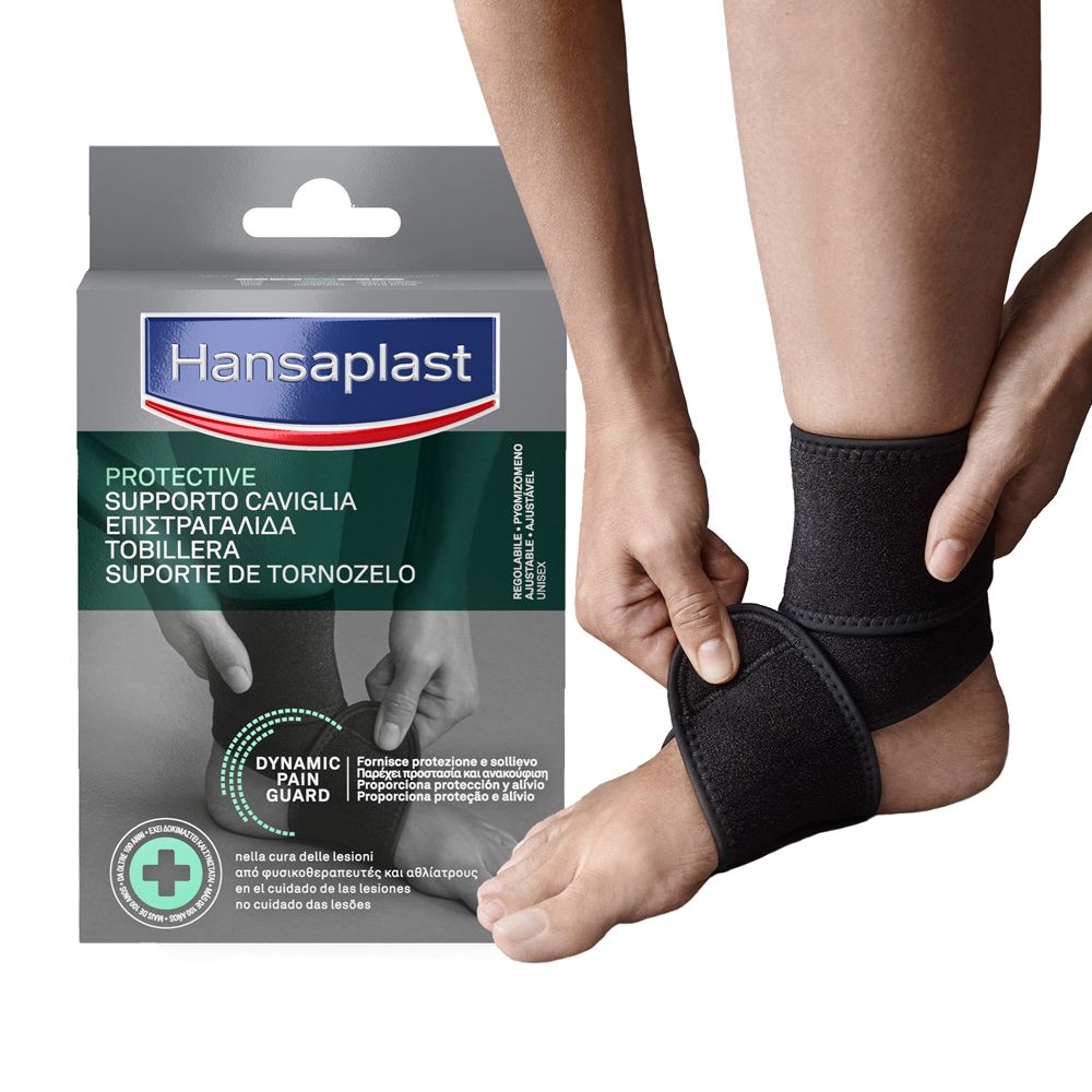 Hansaplast Sport Supporto Caviglia, Cavigliera ortopedica per protezione e sollievo, 1 pezzo