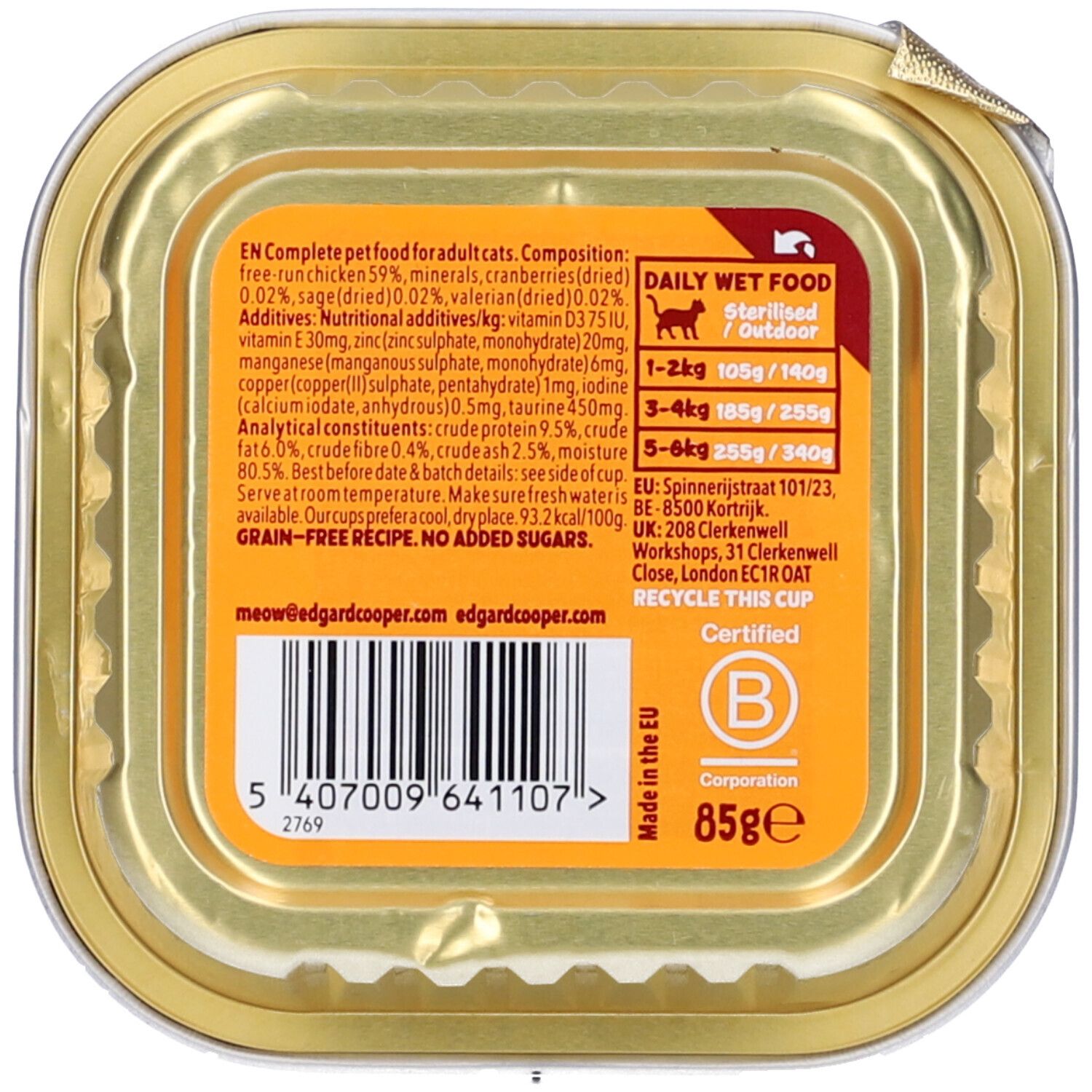 Edgard Cooper Pollo Paté Gatti Adulti