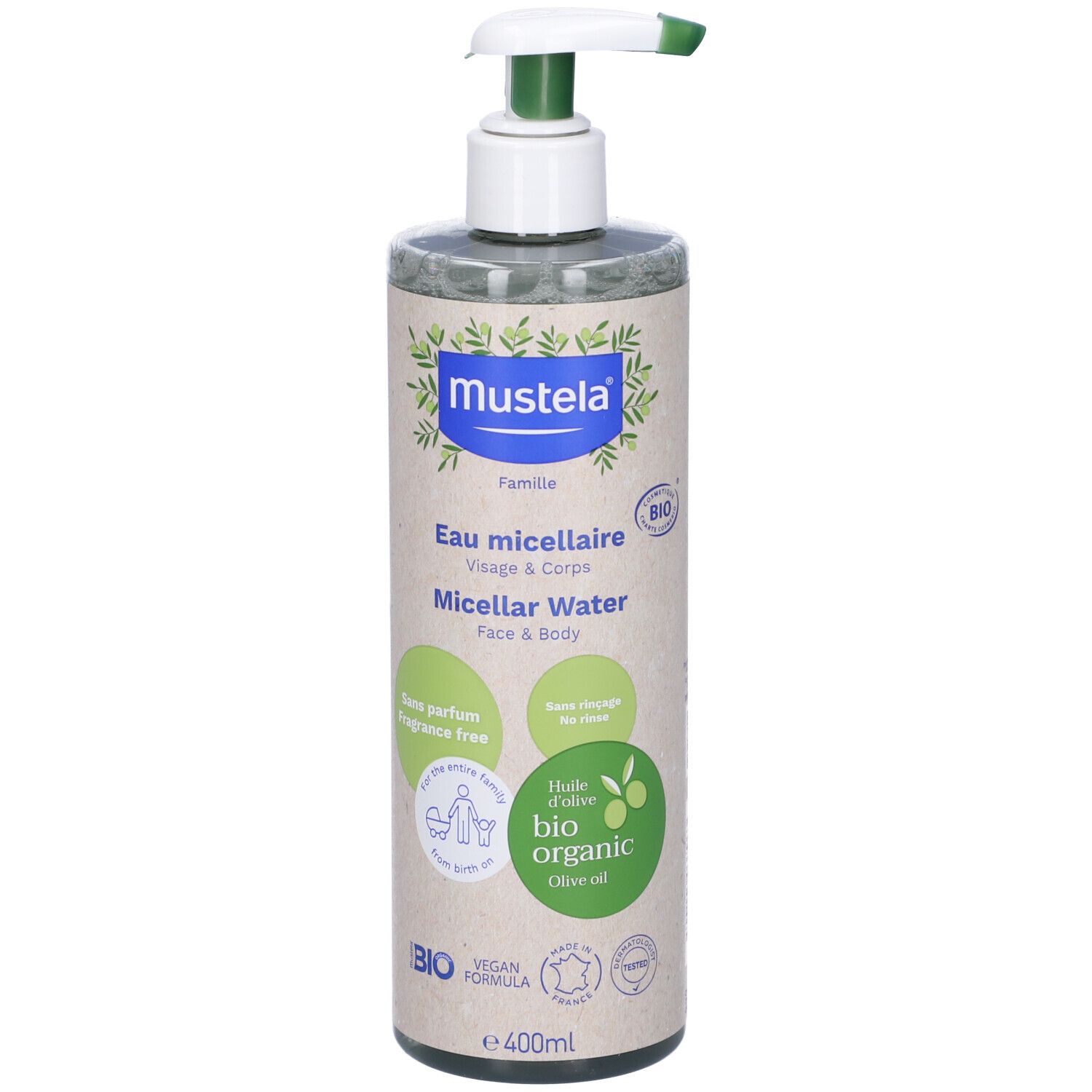 BABY Mizellenwasser ohne Spülung, BIO-zertifiziert, 400 ml