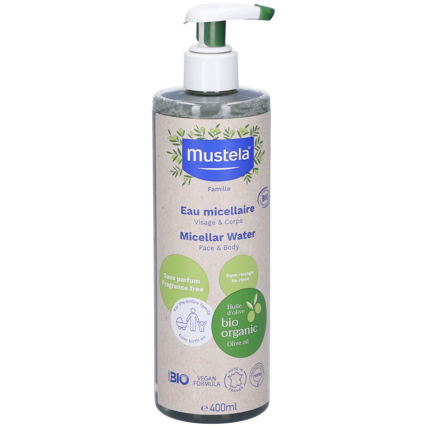 BABY Mizellenwasser ohne Spülung, BIO-zertifiziert, 400 ml